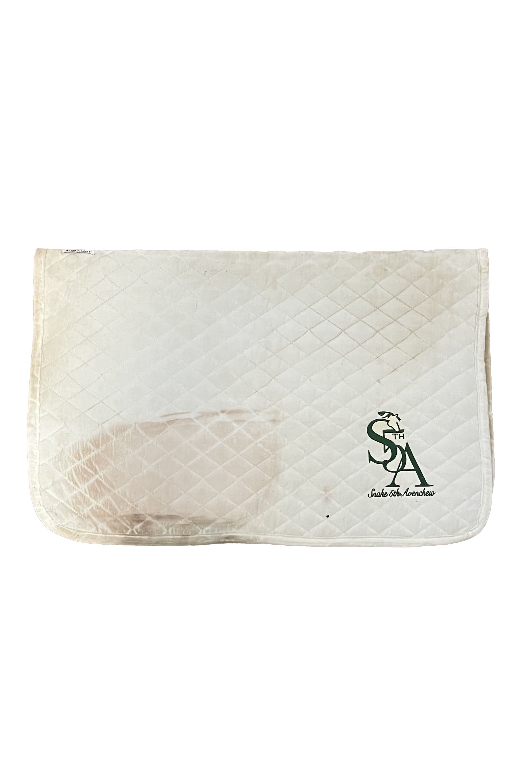 Tuff Rider Quilted Baby Pad With Embroidery In White