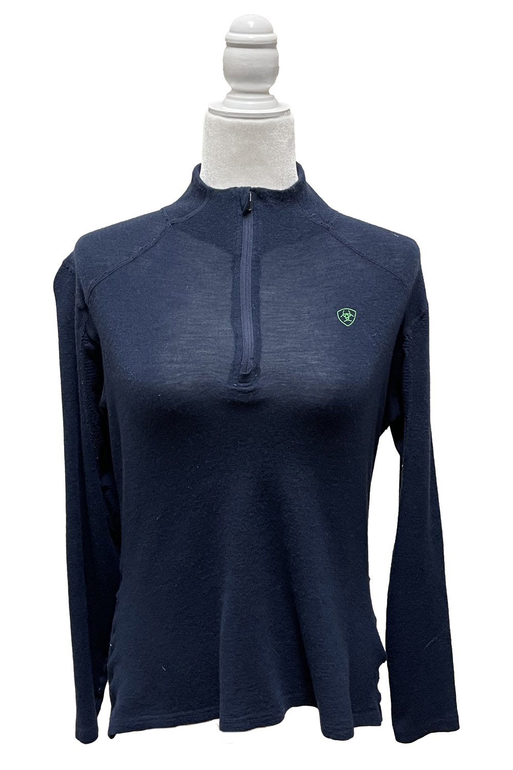 Ariat Cadence Wool 1/4 Zip In Navy - Large — 2nd Round Equestrian