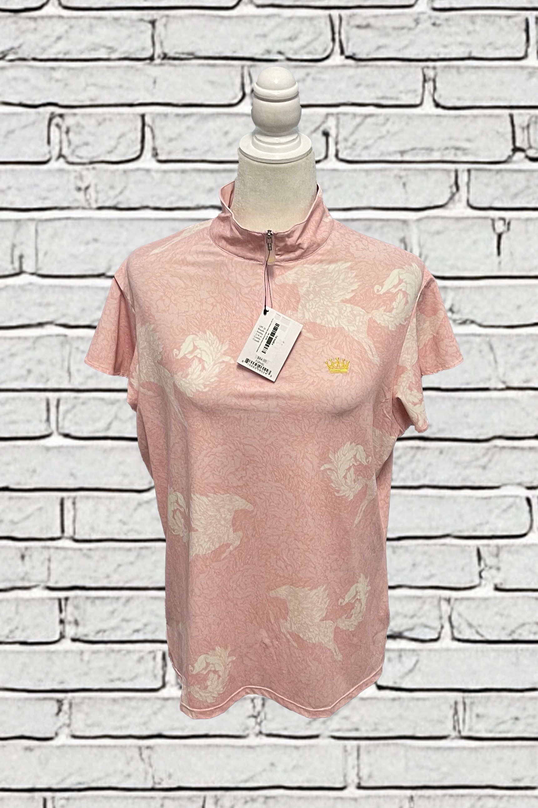 Kastel Flutter Sleeve Quarter Zip In Blush Beauty - XL