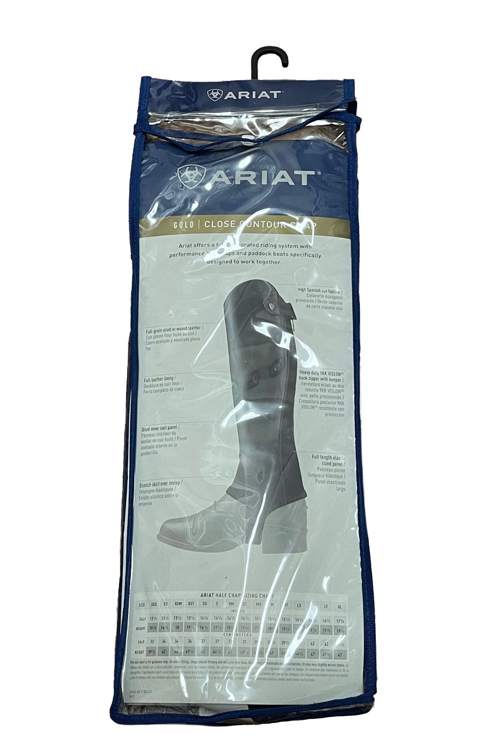 Ariat Gold Close Contact Half Chaps In Black - Medium/Tall — 2nd Round  Equestrian