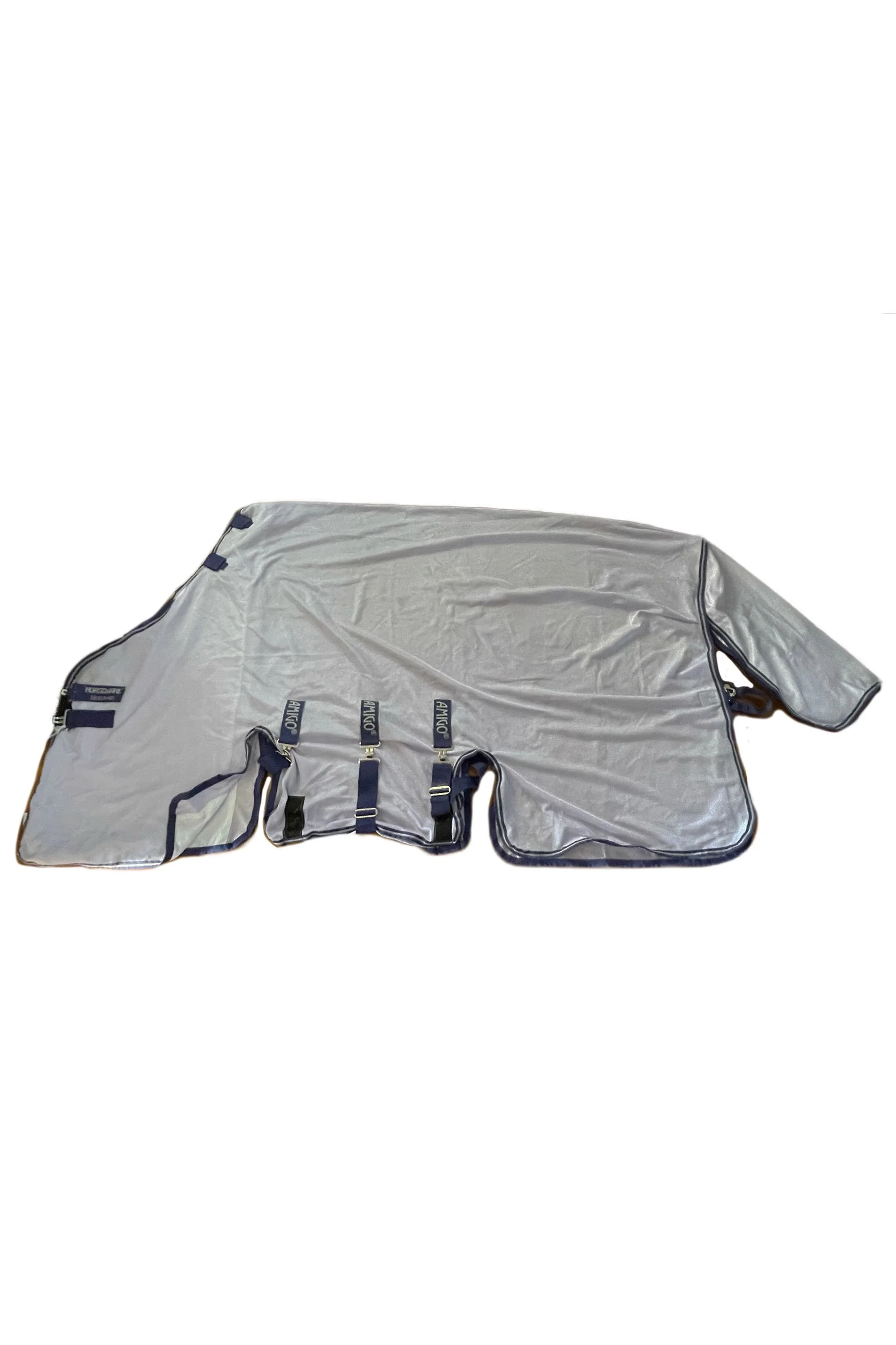 Smartpak Deluxe Fly Sheet W/Hood In Silver & Navy 84 — 2nd Round