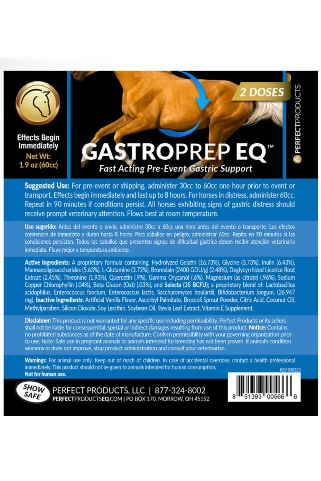 Lactalex Equine Muscle Recovery Paste - Lactic Acid Support For Horses, 60cc Syringe