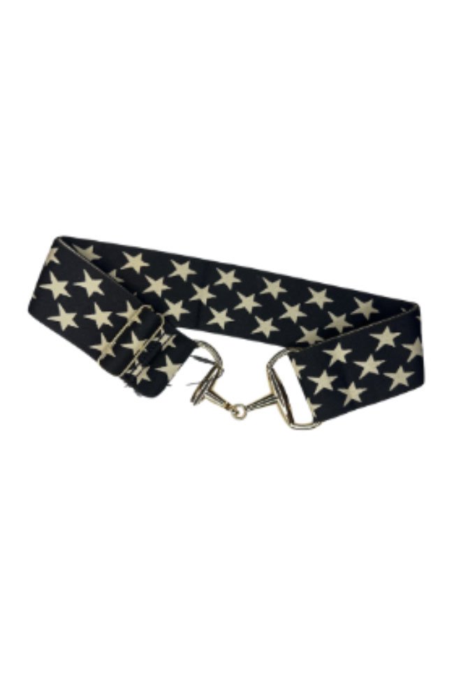 Black Stallion Designs Stars Snaffle Belt In Black & Tan - 2" Wide - 2nd Round Equestrian