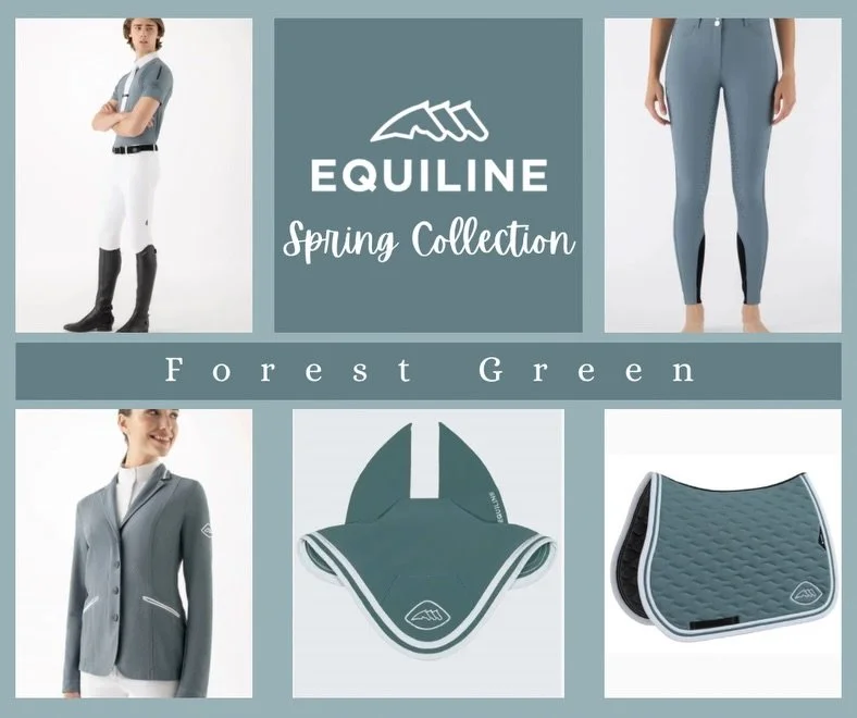 The new @equiline_official Spring Collection has arrived in the dreamiest shades of mauve and forest green. Featuring innovative show coats with airbag compatibility for added safety, plus subtle Swarovski&reg; detailing for that perfect touch of spa