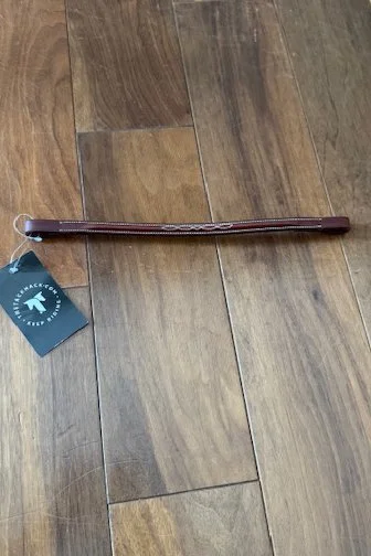 Edgewood Raised Fancy Stitched Brownband In Brown - Medium Pony