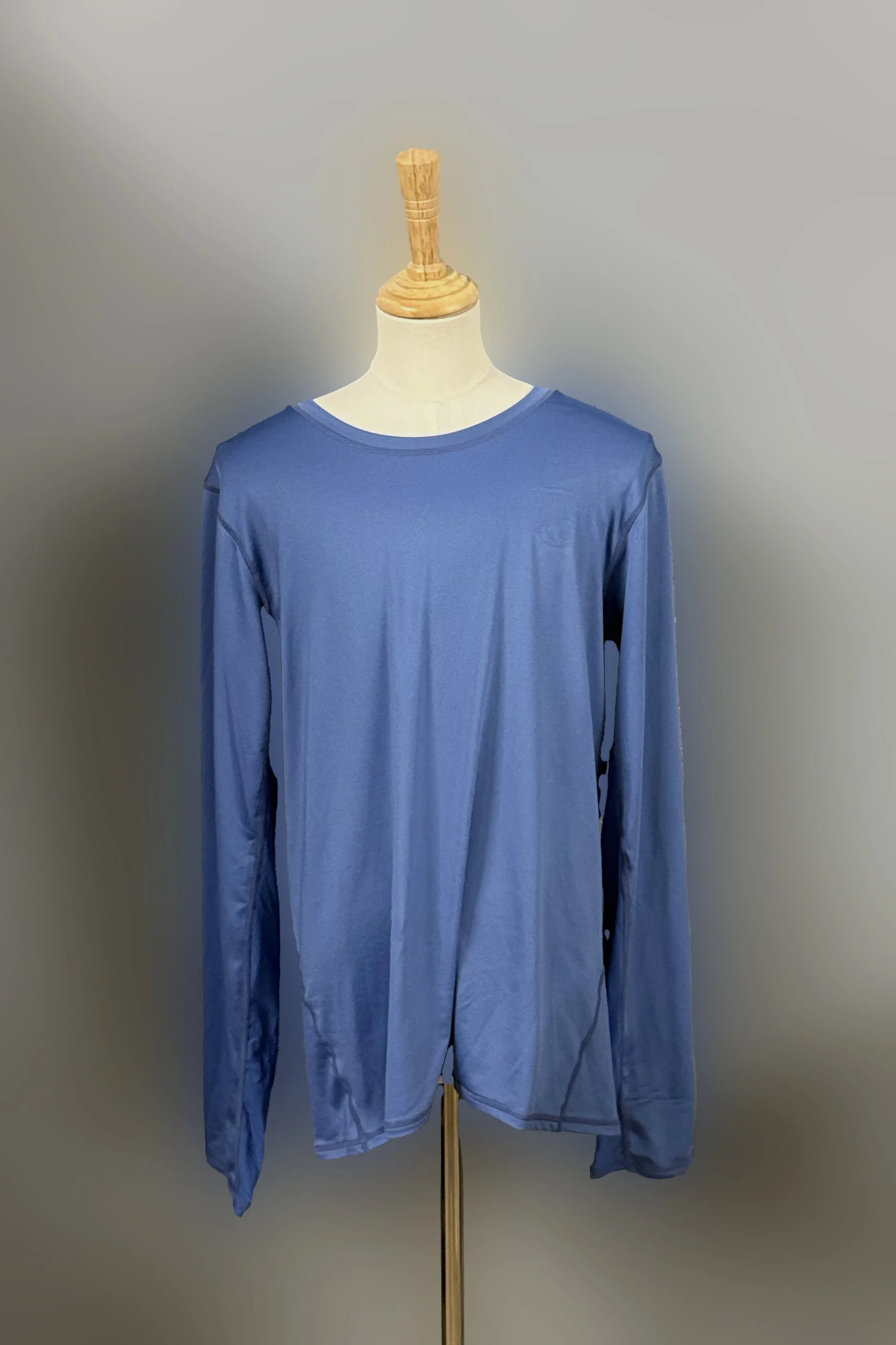 Smartpak Piper Long Sleeve Crew Neck Tech Tee In Blue - Large