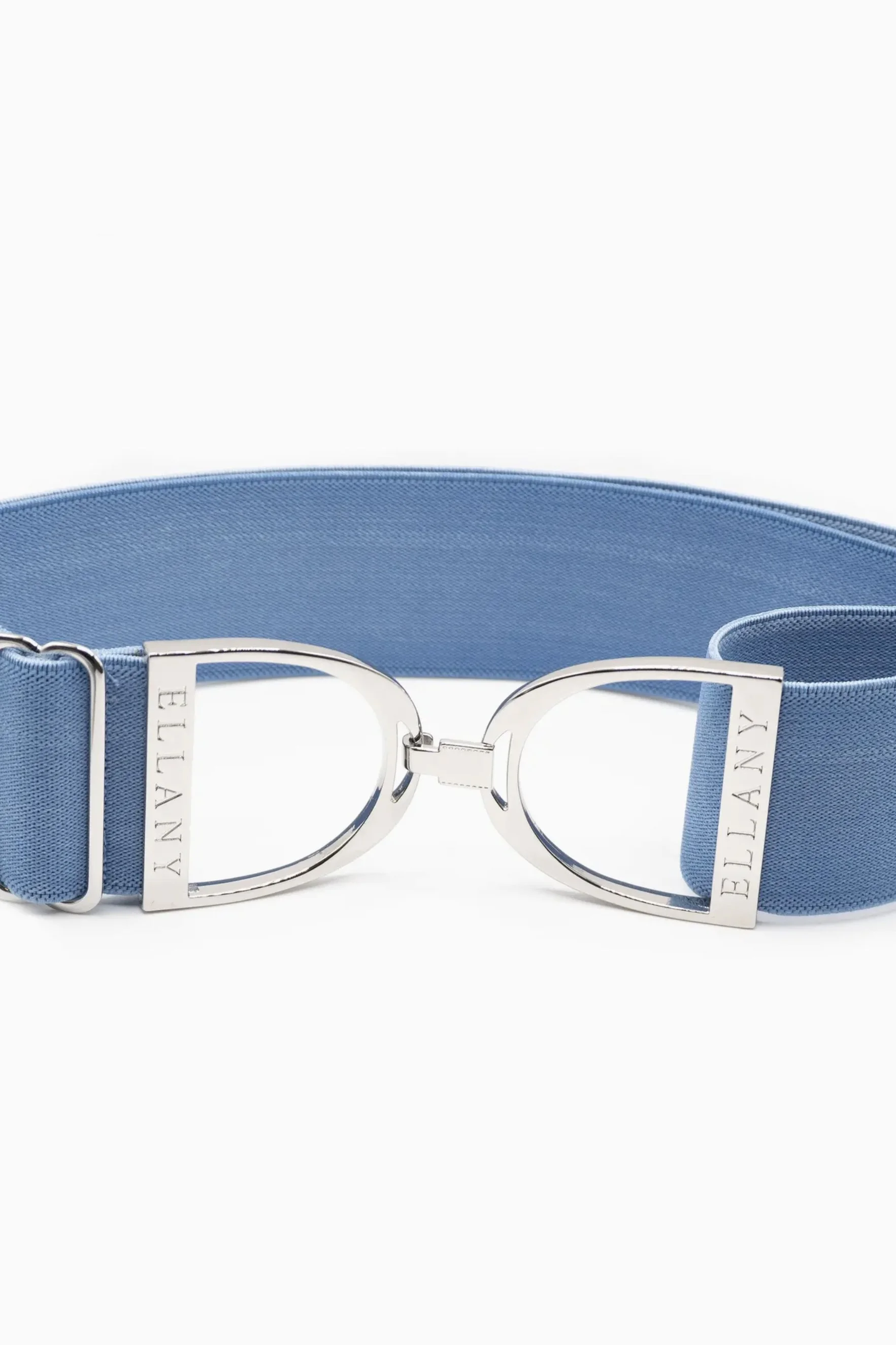Ellany Stirrup Elastic Belt In Cornflower & Silver 2" - Youth - Adult 2XL