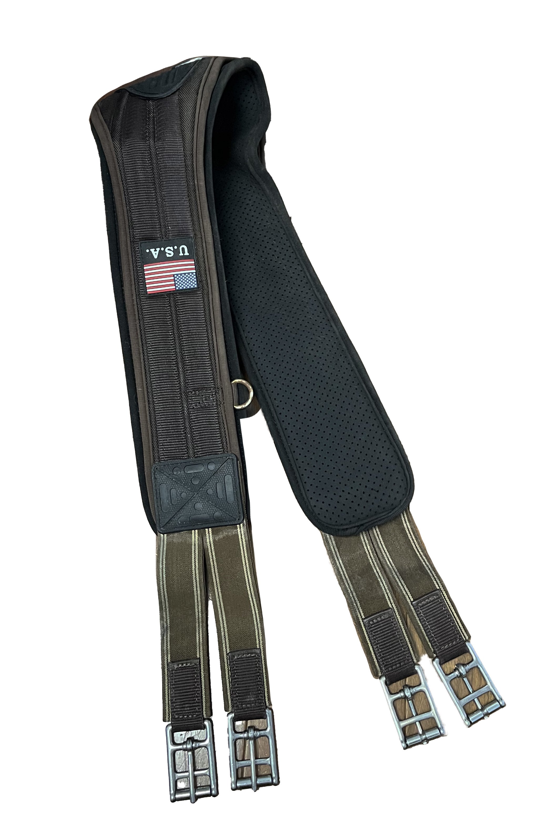 Majyk Equipe All Purpose Shoulder Relief Girth With Neoprene Liner In Brown - 54"