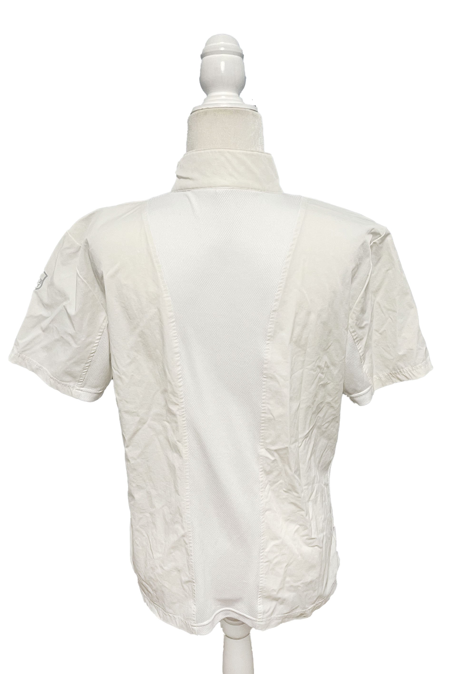 Gersemi Short Sleeve 1/4 Zip Competition Shirt In White - XL - 2nd Round Equestrian