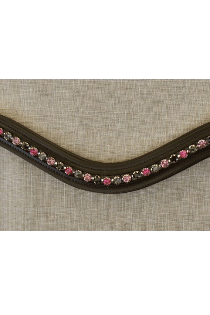KL Select Red Barn Curved Blackberry Browband In Brown