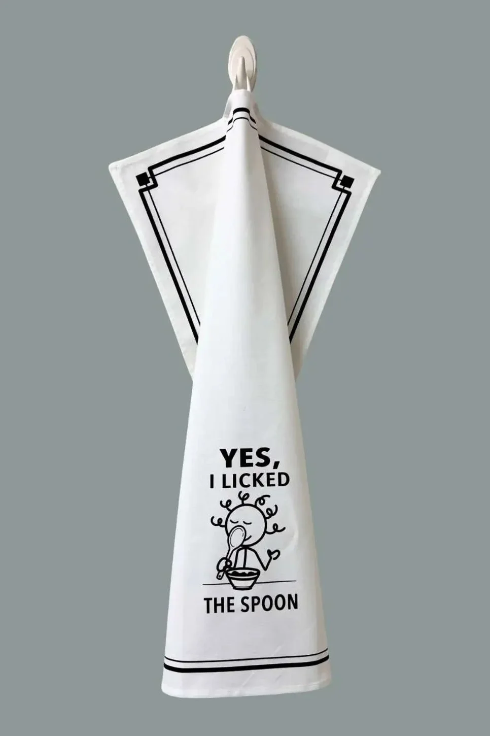 Hey Now Cotton Kitchen Towel - “Yes, I Licked the Spoon”