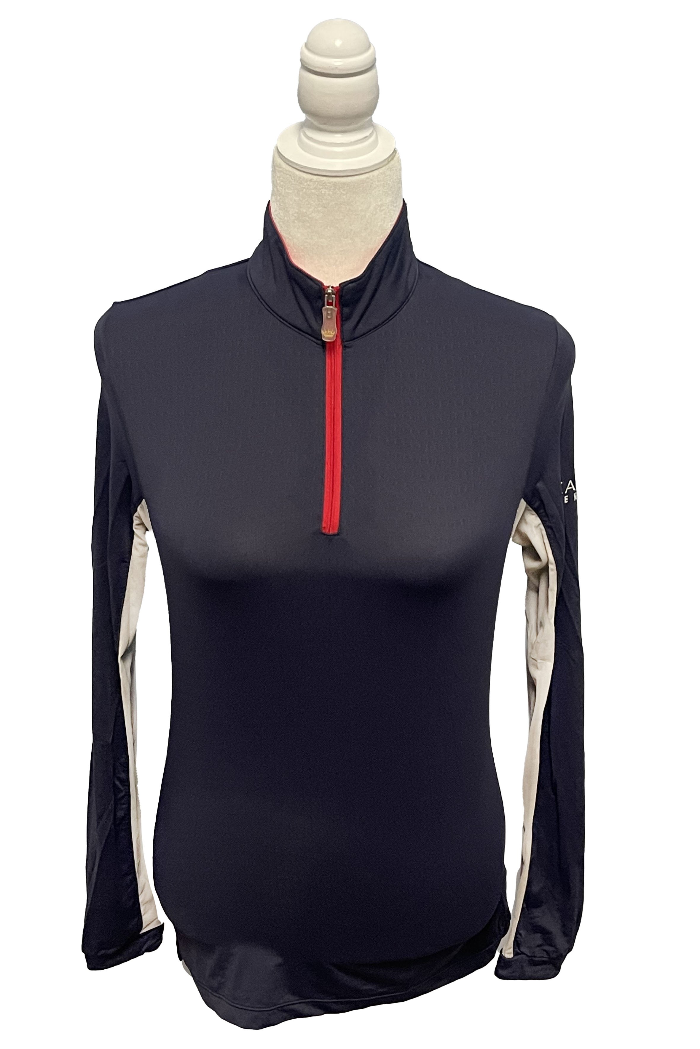 Kastel Charlotte Long Sleeve Sunshirt In Navy/Red/White - Small