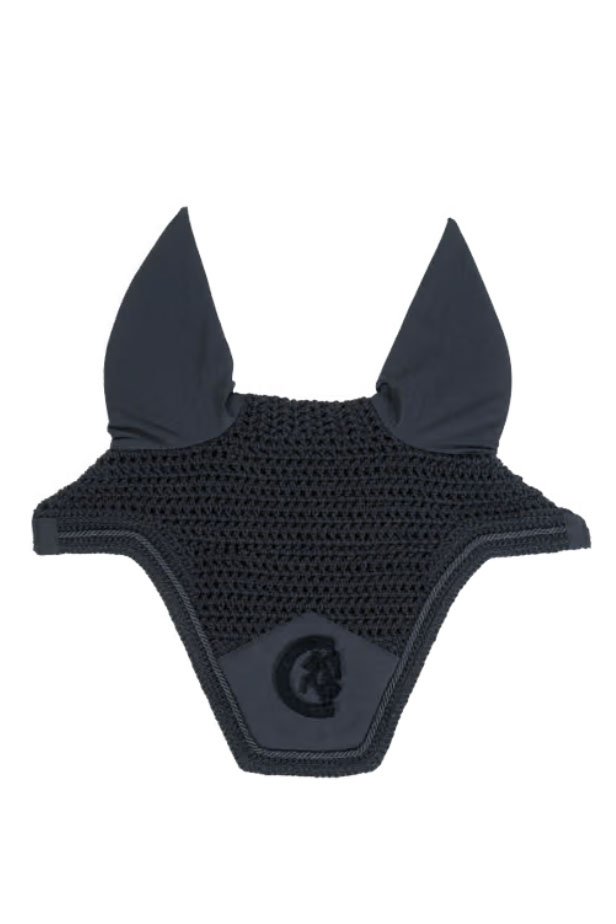 Kentucky Horsewear Fly Veil Wellington 3D Logo In Black - Full - 2nd Round Equestrian