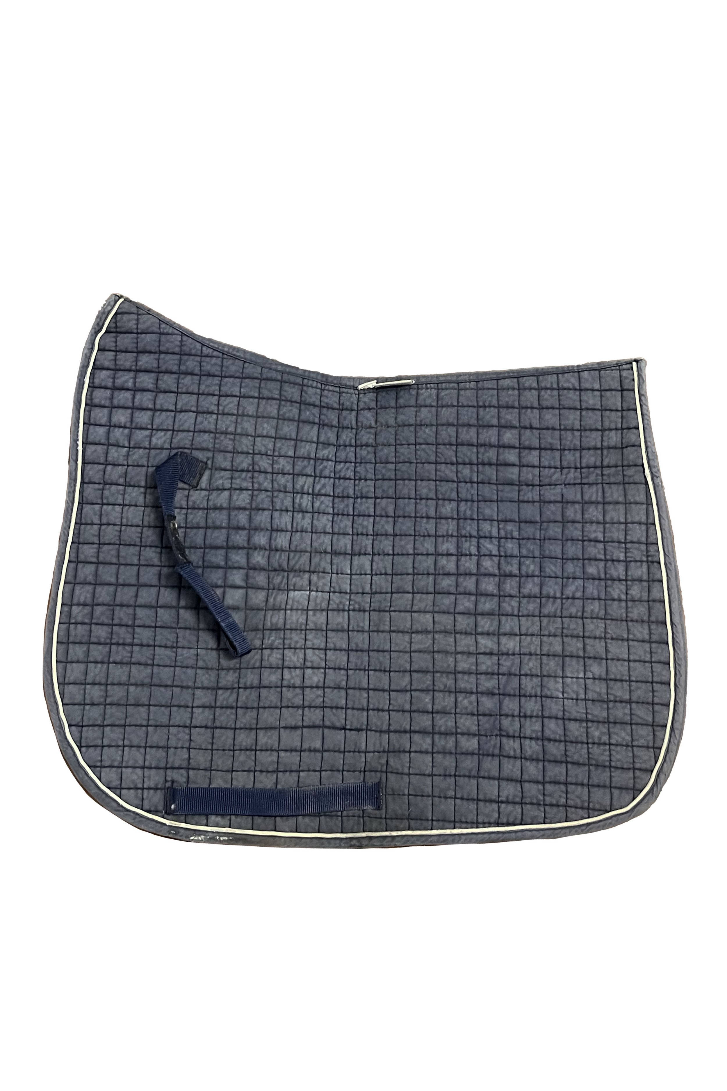 PRI Quilted Cotton Dressage Saddle Pad In Navy - 2nd Round Equestrian