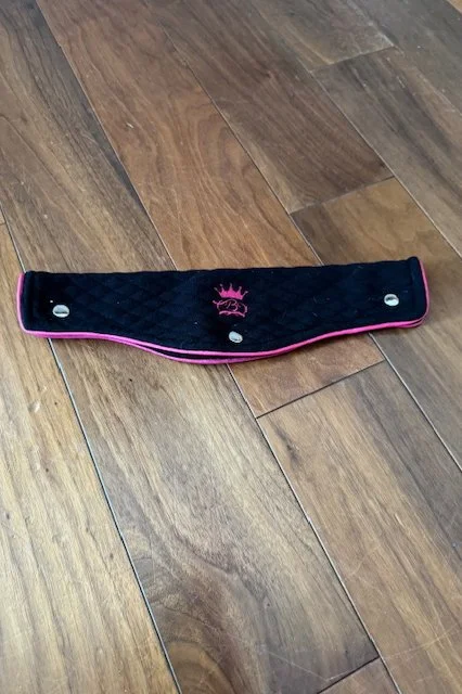 Canadian Custom Bling Browband Dust Cover In Black & Pink