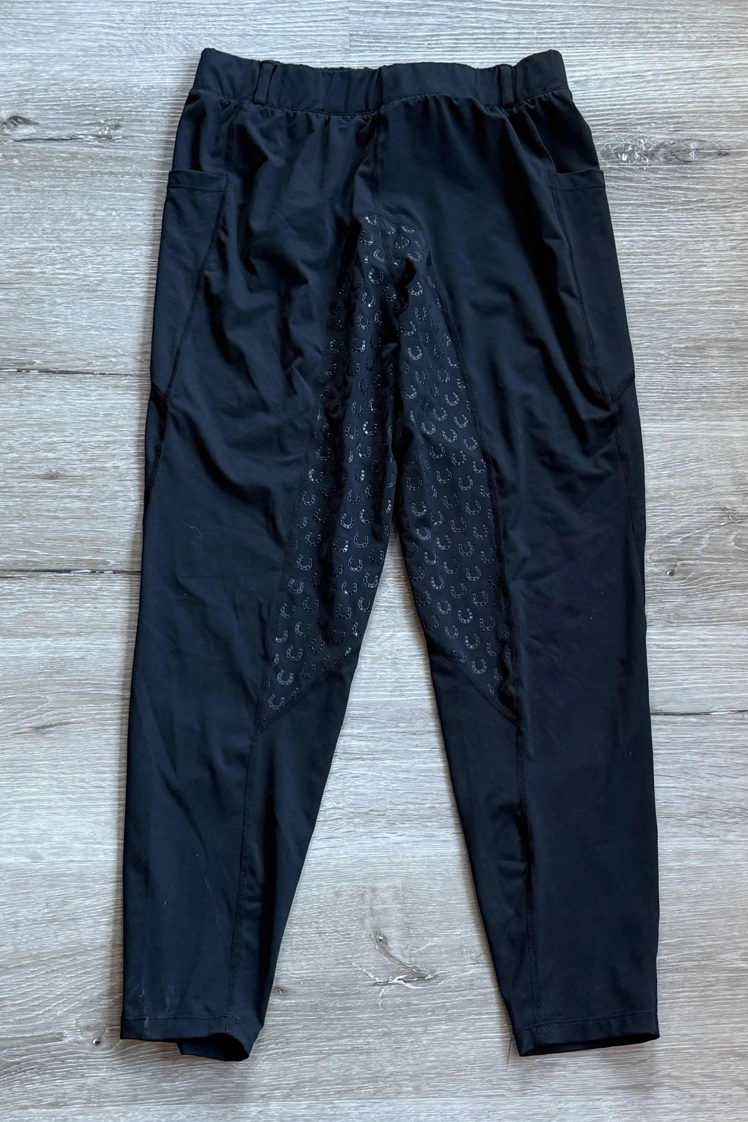 FitsT4 Full Seat Breeches With Pockets In Black - Large