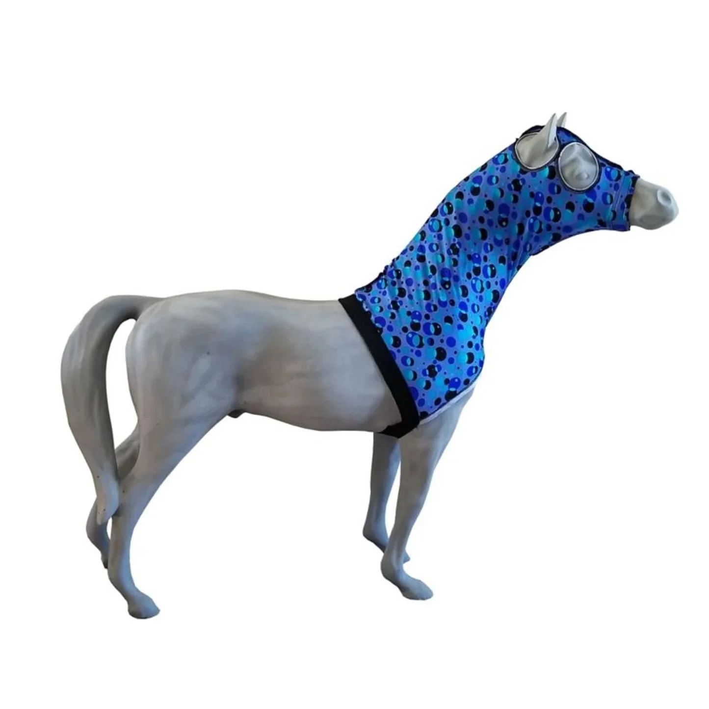 Sleazy Sleepover Nylon Lycra Hood With Zipper In Bubble - Medium