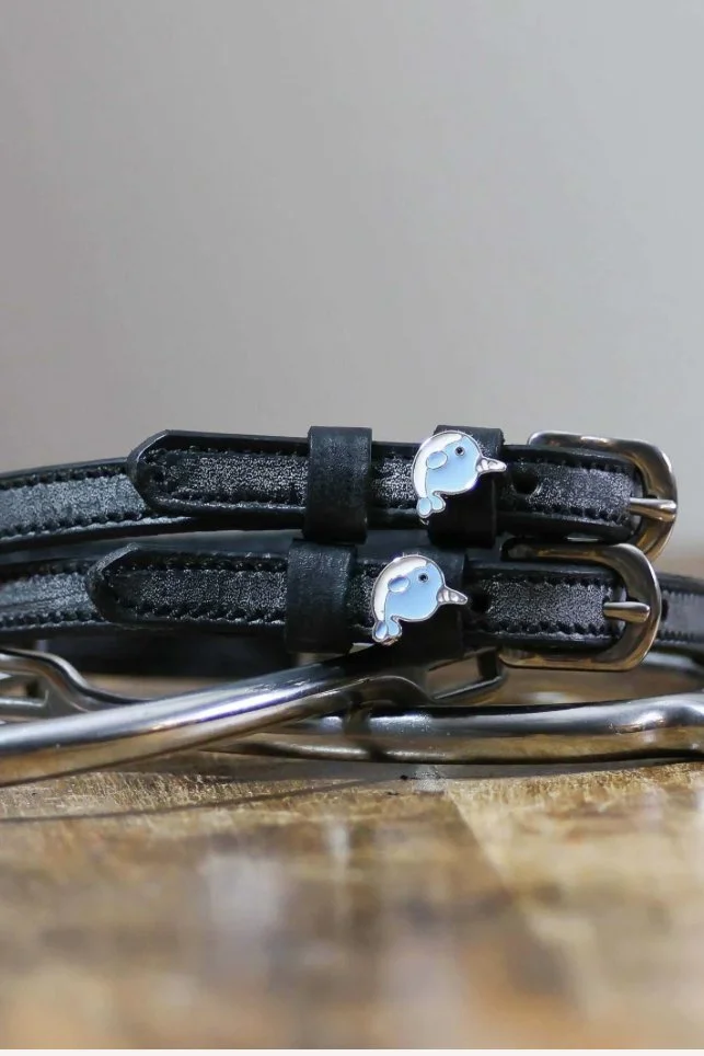 MANEJANE NARWHAL Spur Straps In Black
