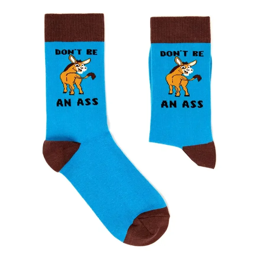 Urban Eccentric Socks - Don't Be An Ass Donkey Socks