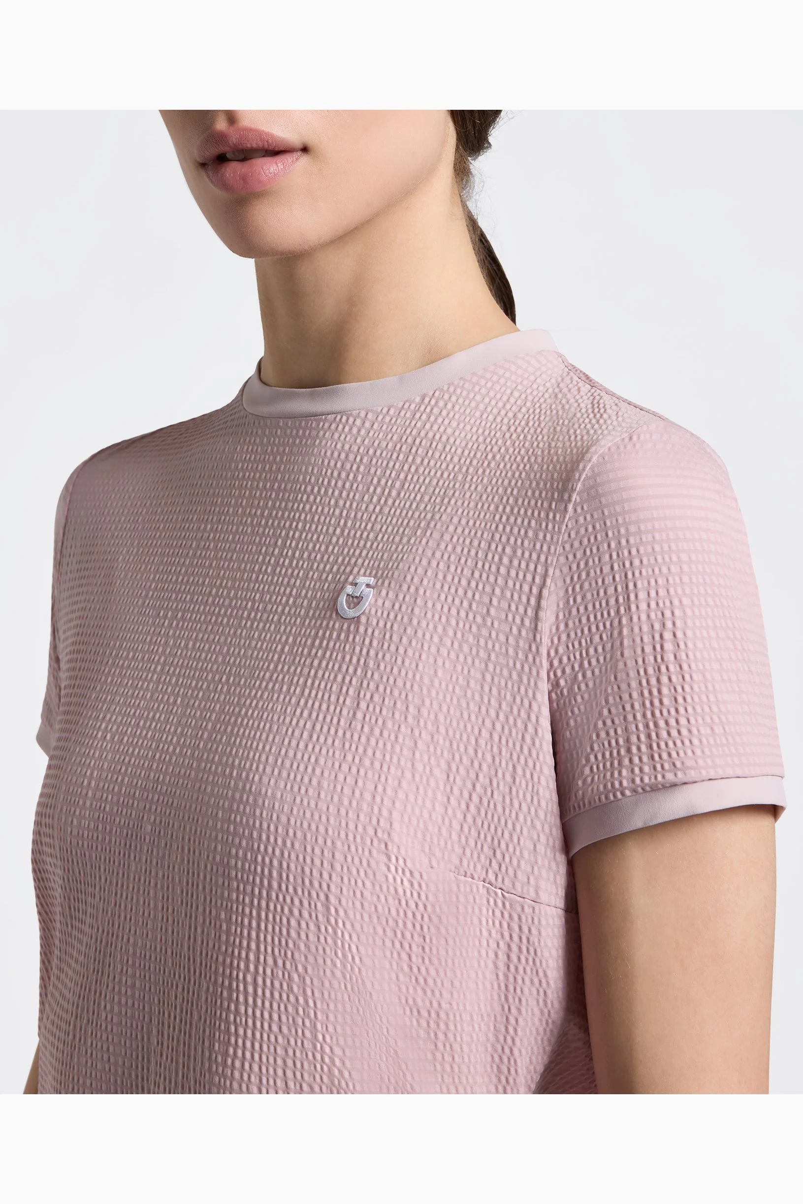 CAVALLERIA TOSCANA WOMEN'S T-SHIRT IN STRIPE JERSEY IN VIOLET ICE