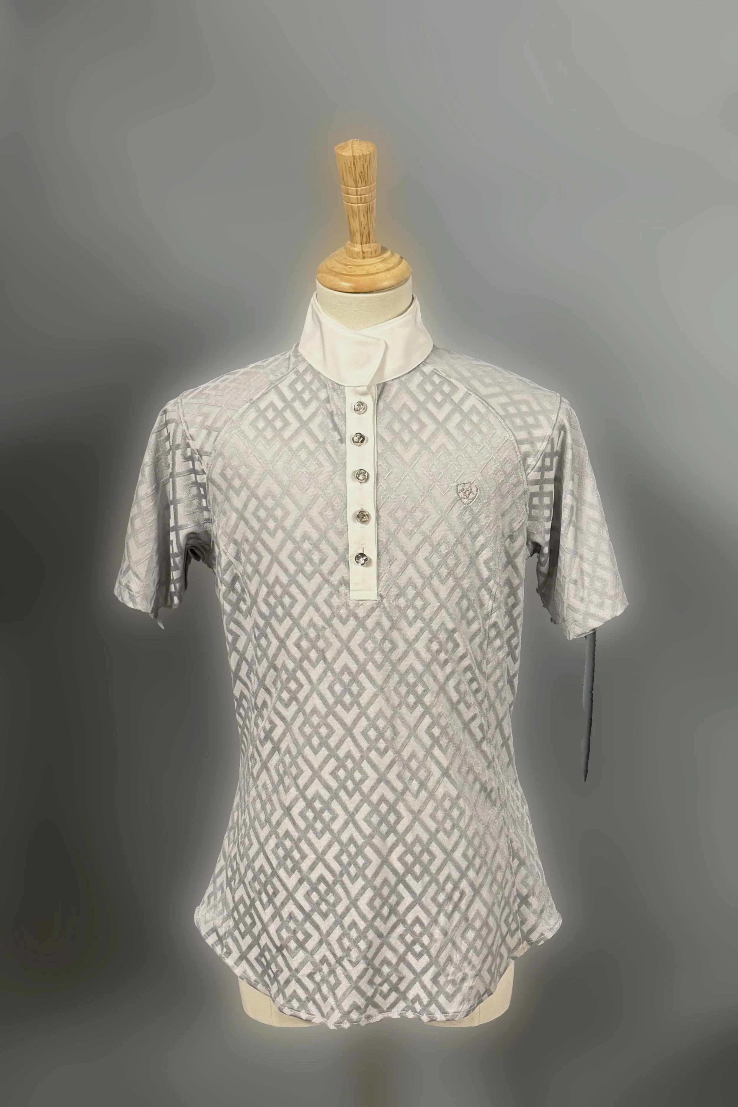 Ariat ShowStopper 3.0 Show Shirt In Pearl Grey - XS