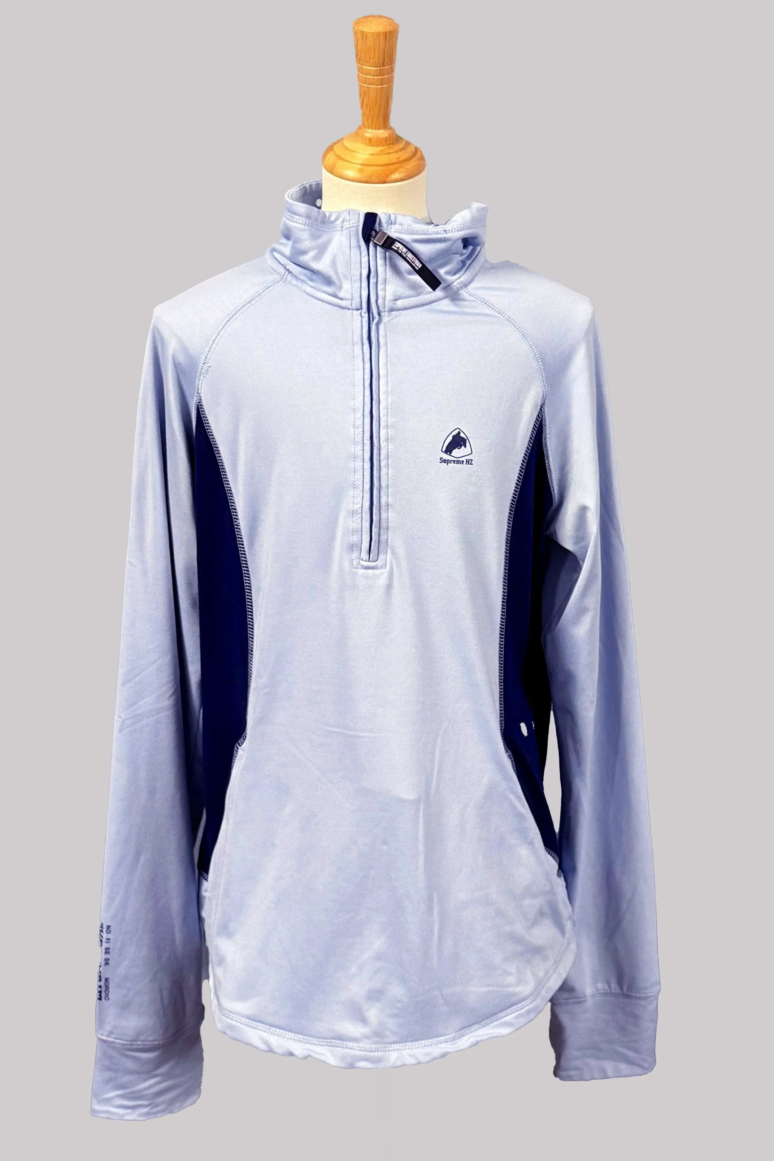 Horze 1/2 Zip Cotton Sweatshirt In Blue - US 12