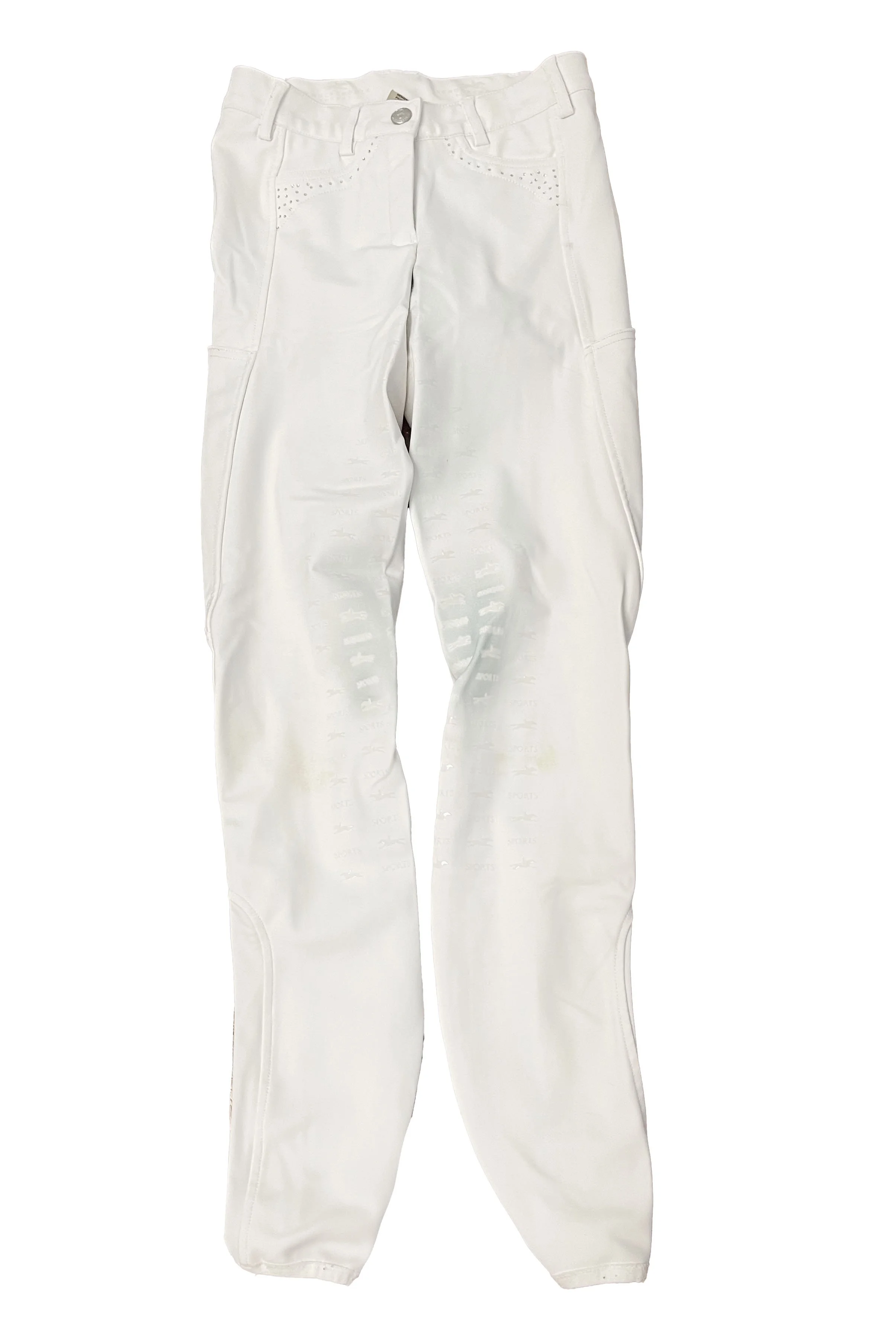 Schockemohole Victory Full Seat Breech In White - 32 (US 20)
