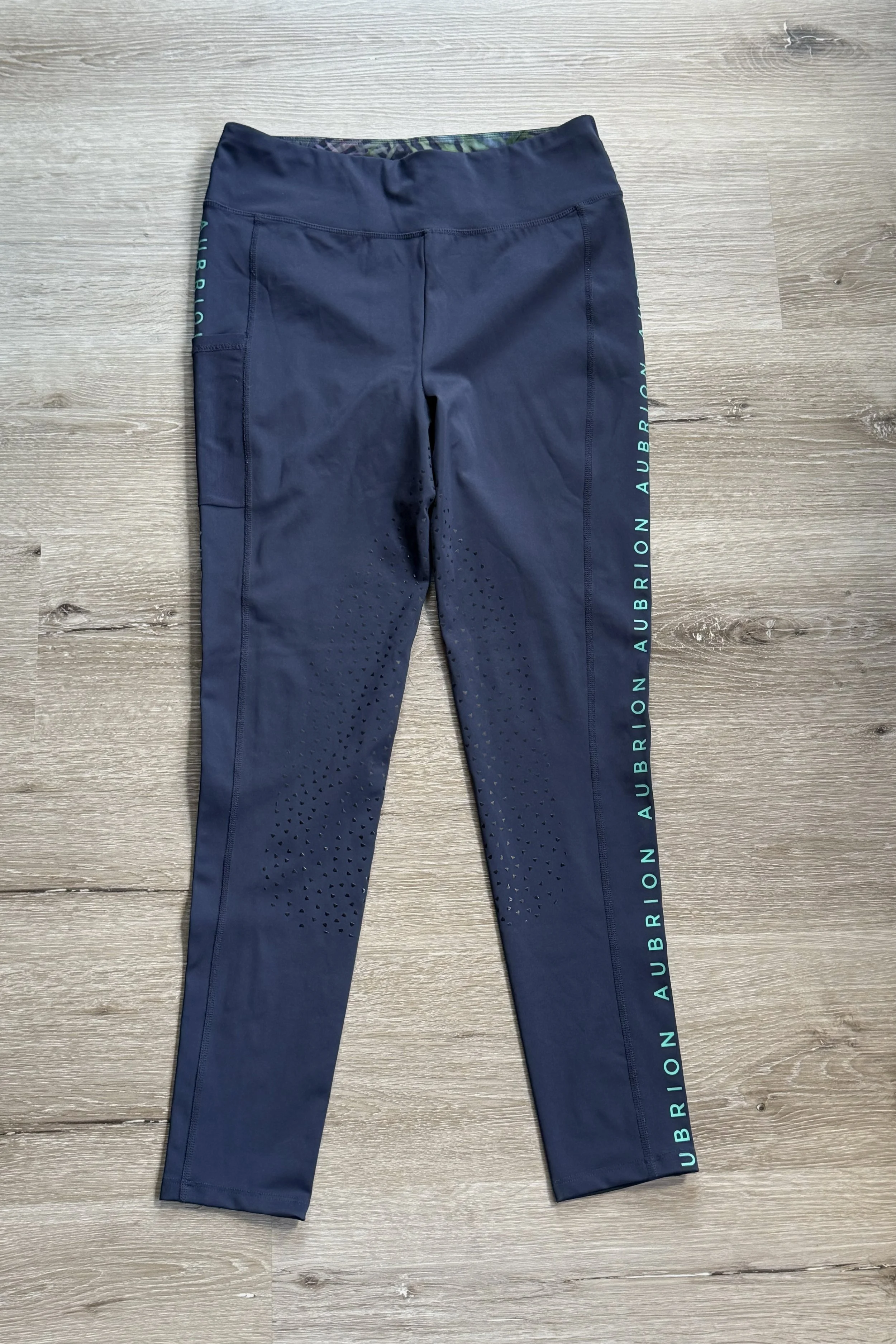 Aubrion Brook Logo Full Seat Tights In Blue - 8
