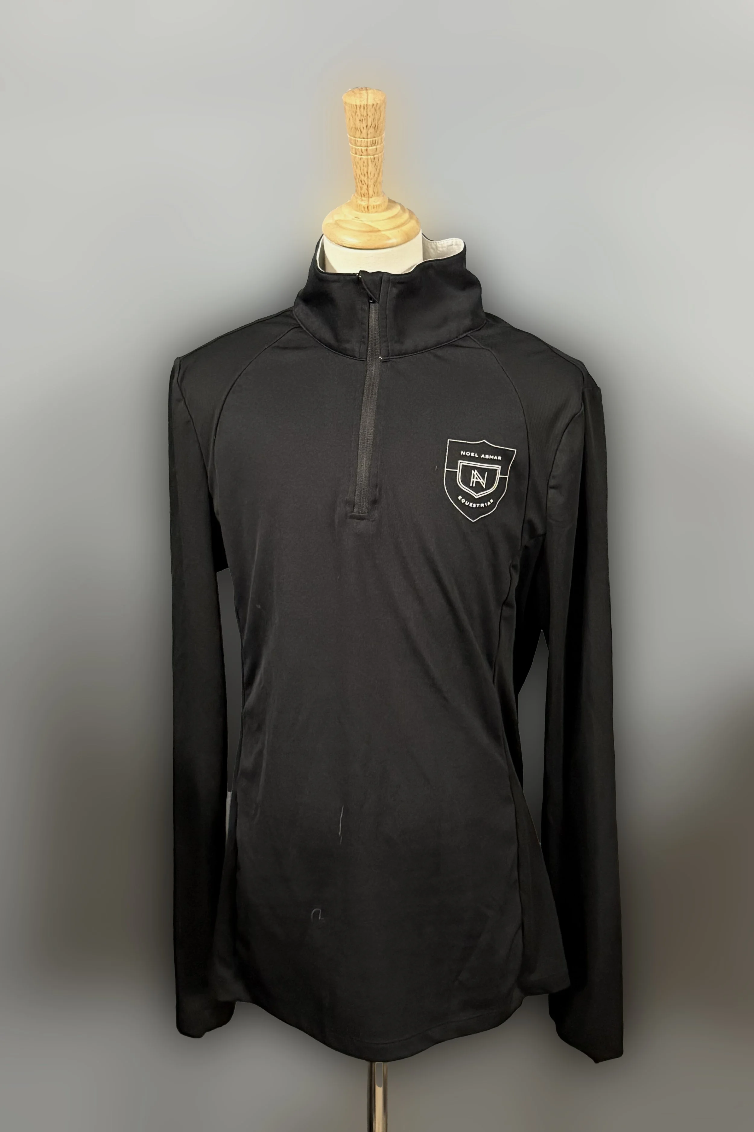 Noel Asamar 1/4 Zip Long Sleeve Sunshirt In Black - Large