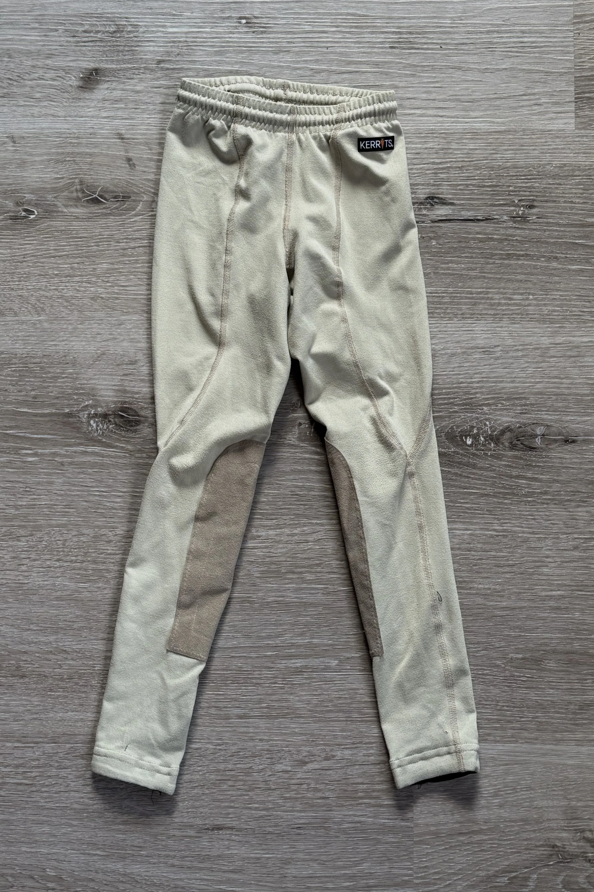 Kerrits Performance Knee Patch Tights In Tan - Kids XS