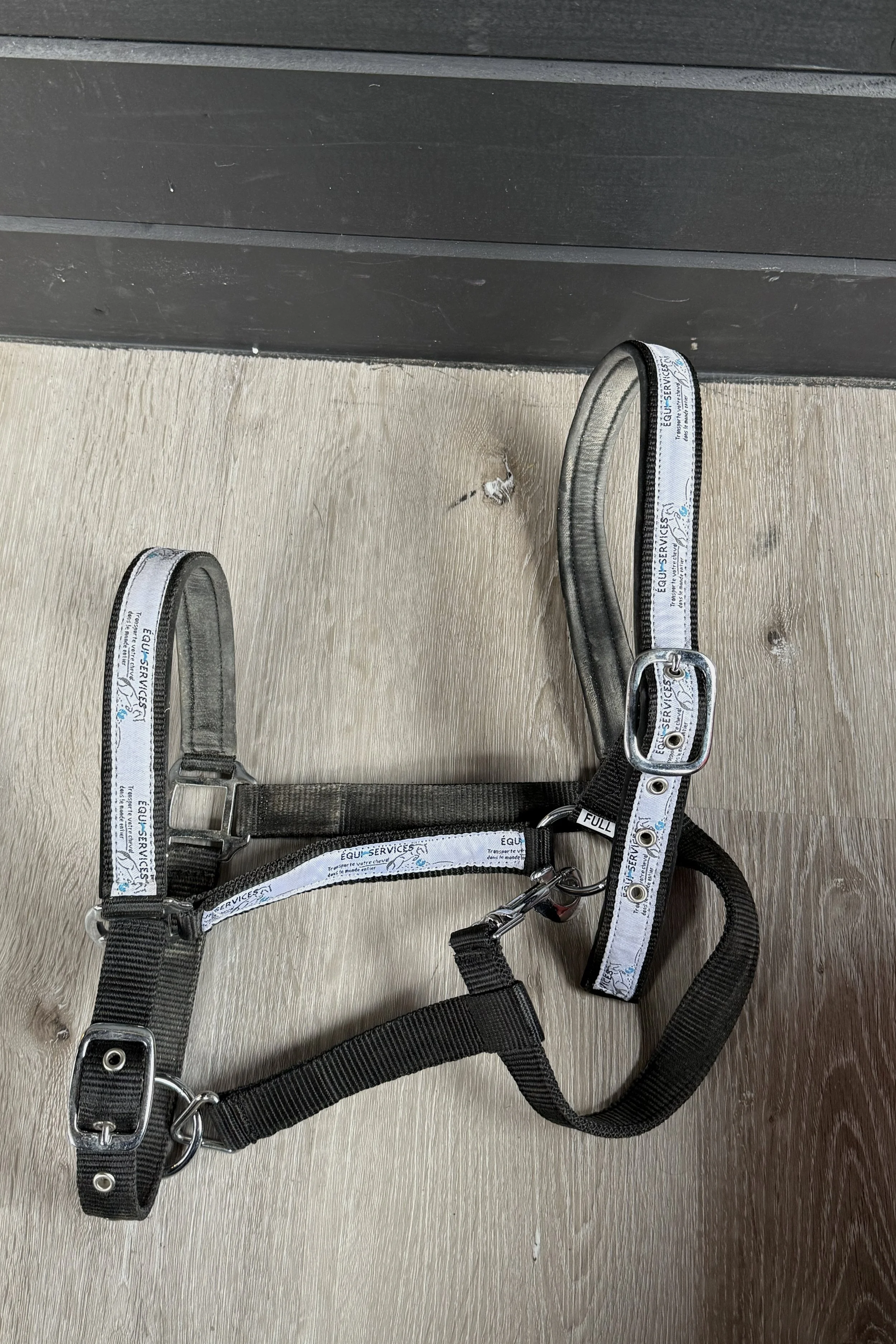 Equiservices Nylon Halter In Black & Grey - Full