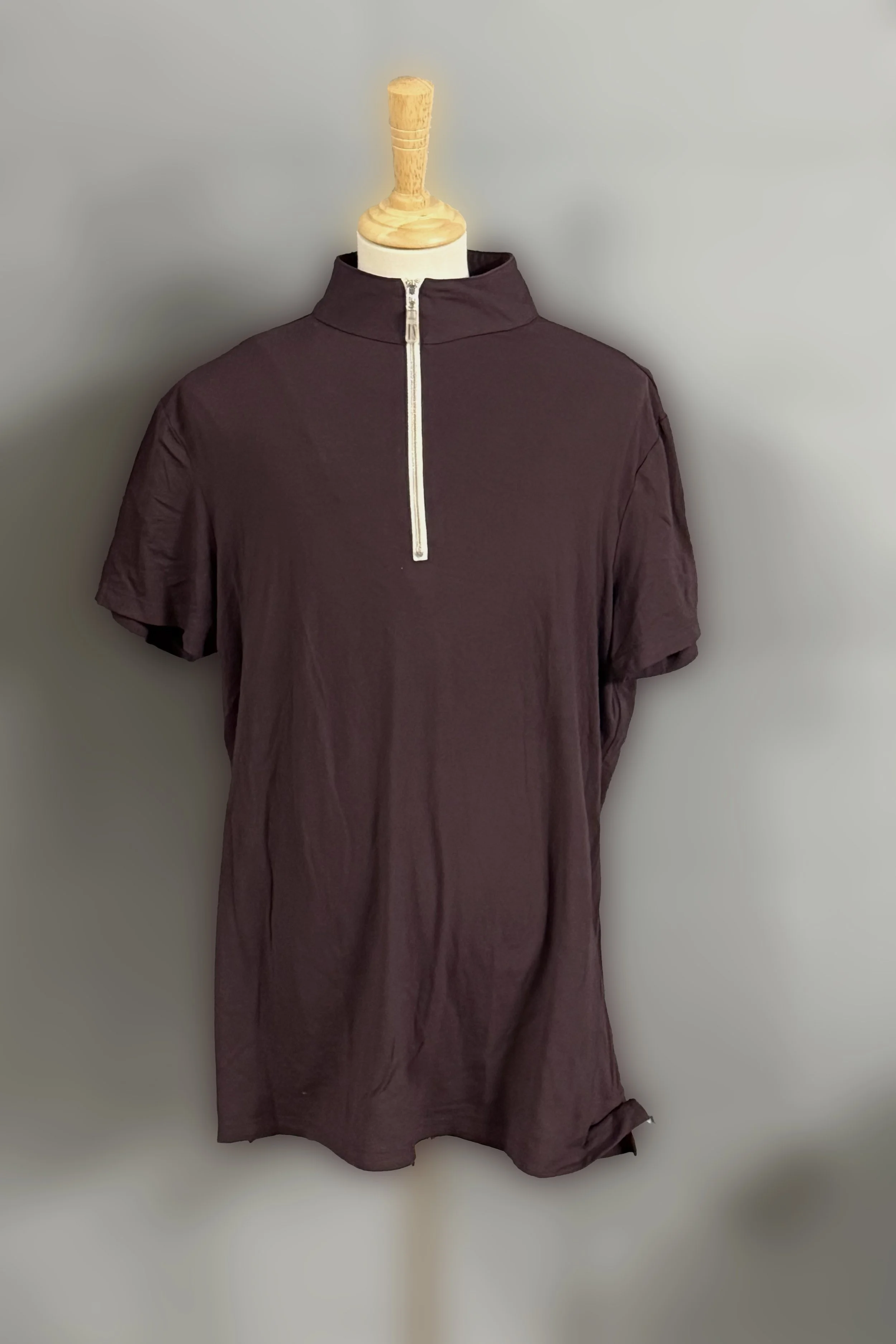 Tailored Sportsman Ice Fil 1/4 Zip Short Sleeve In Dark Purple - Large