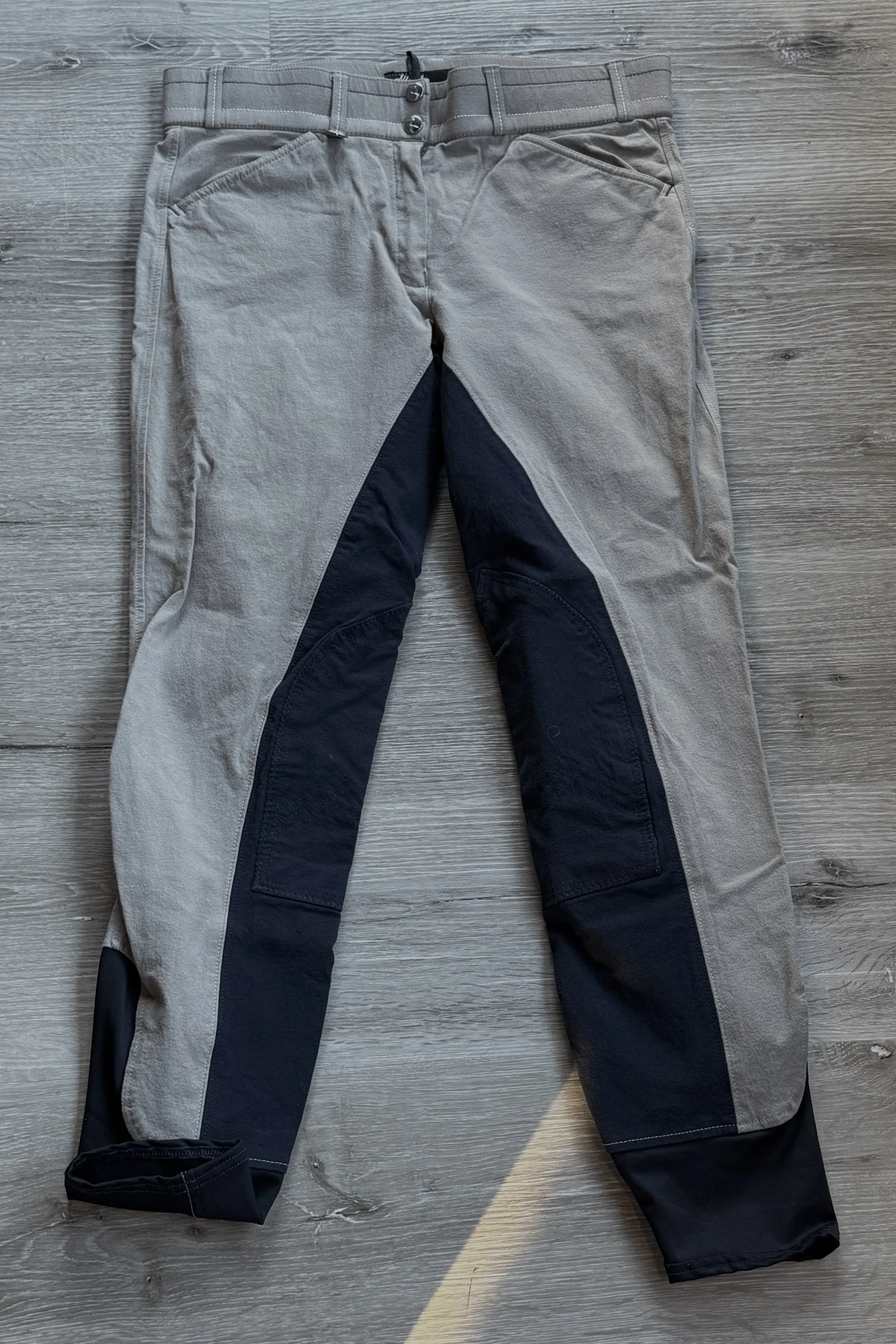 Horze Full Seat Breech In Taupe And Navy - 30