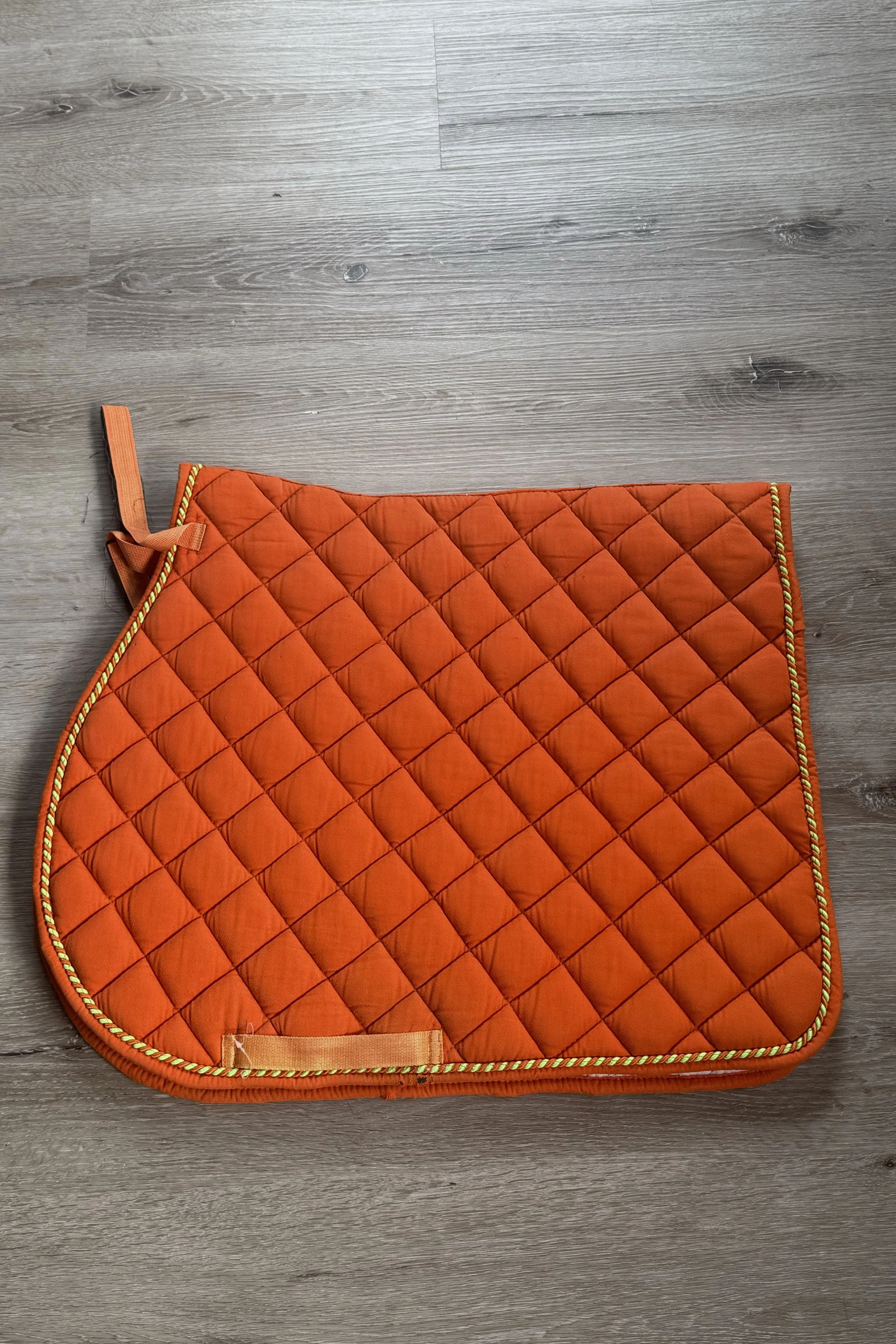 Diamond Pattern Saddle Pad In Orange - Full