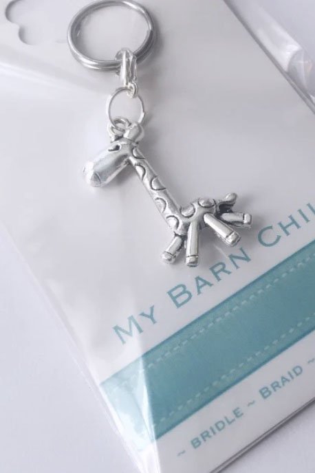 My Barn Child Bridle Charm: Silver Giraffe