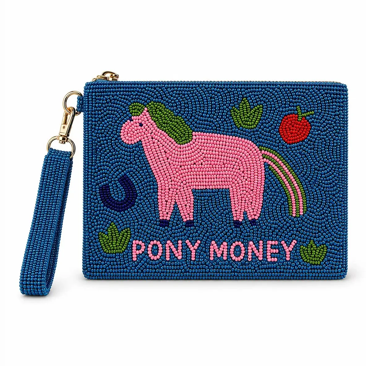 Tucker Tweed Equestrian Pony Money Medium Beaded Pouch