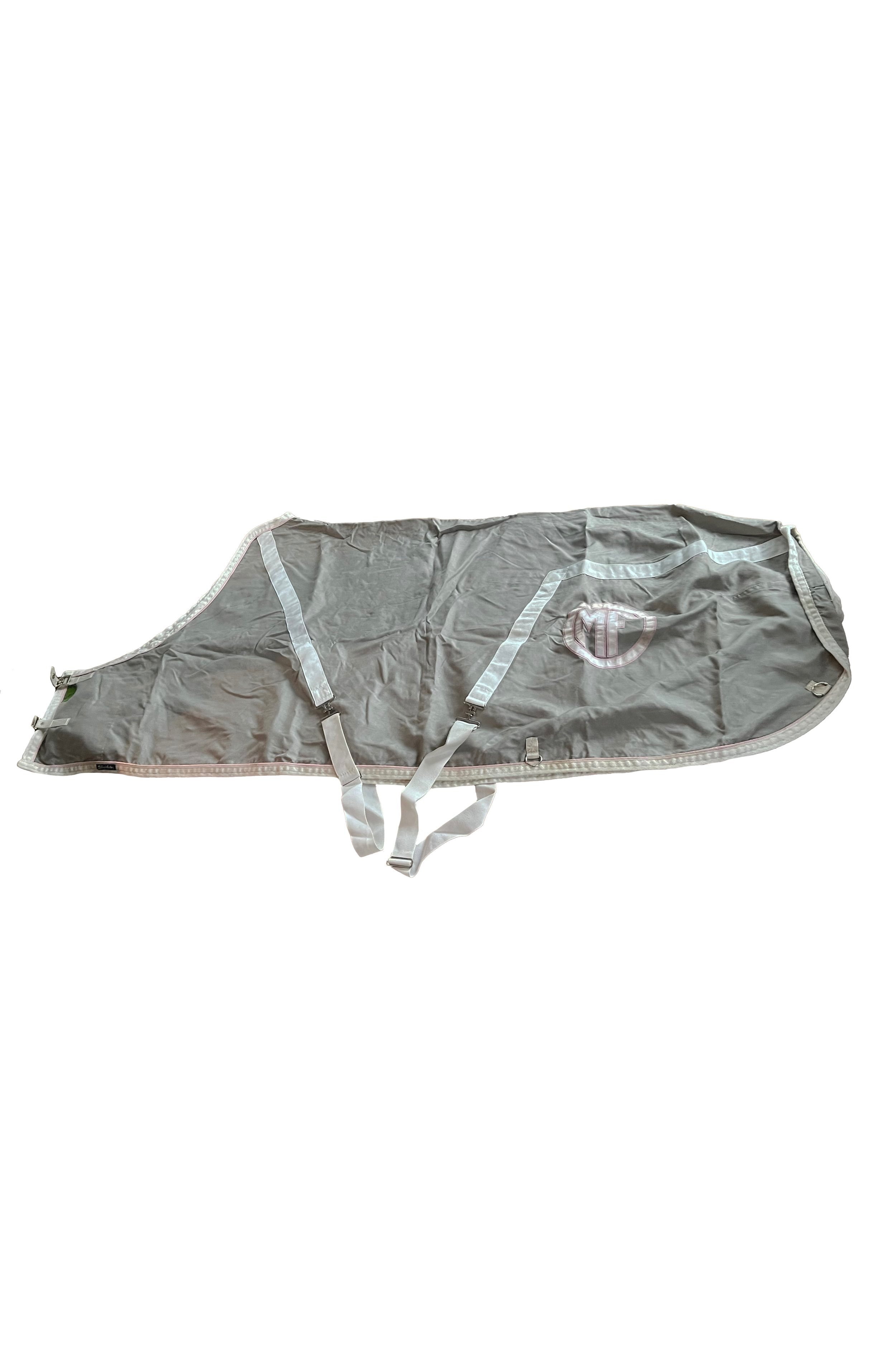 Triple Crown Light Stable Sheet In Grey With Pink Trim - 84" - 2nd Round Equestrian