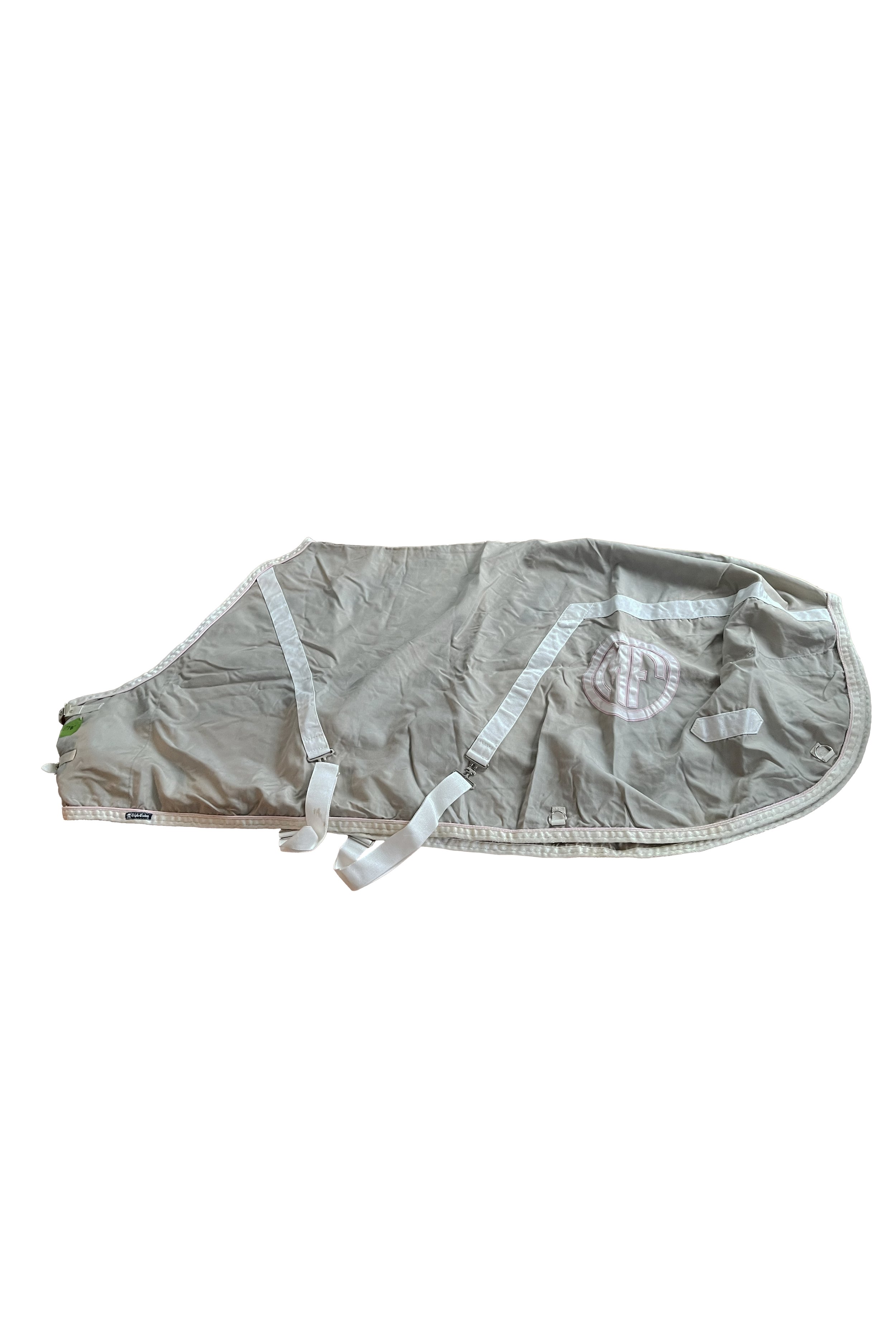 Triple Crown Light Stable Sheet In Grey With Pink Trim -78" - 2nd Round Equestrian