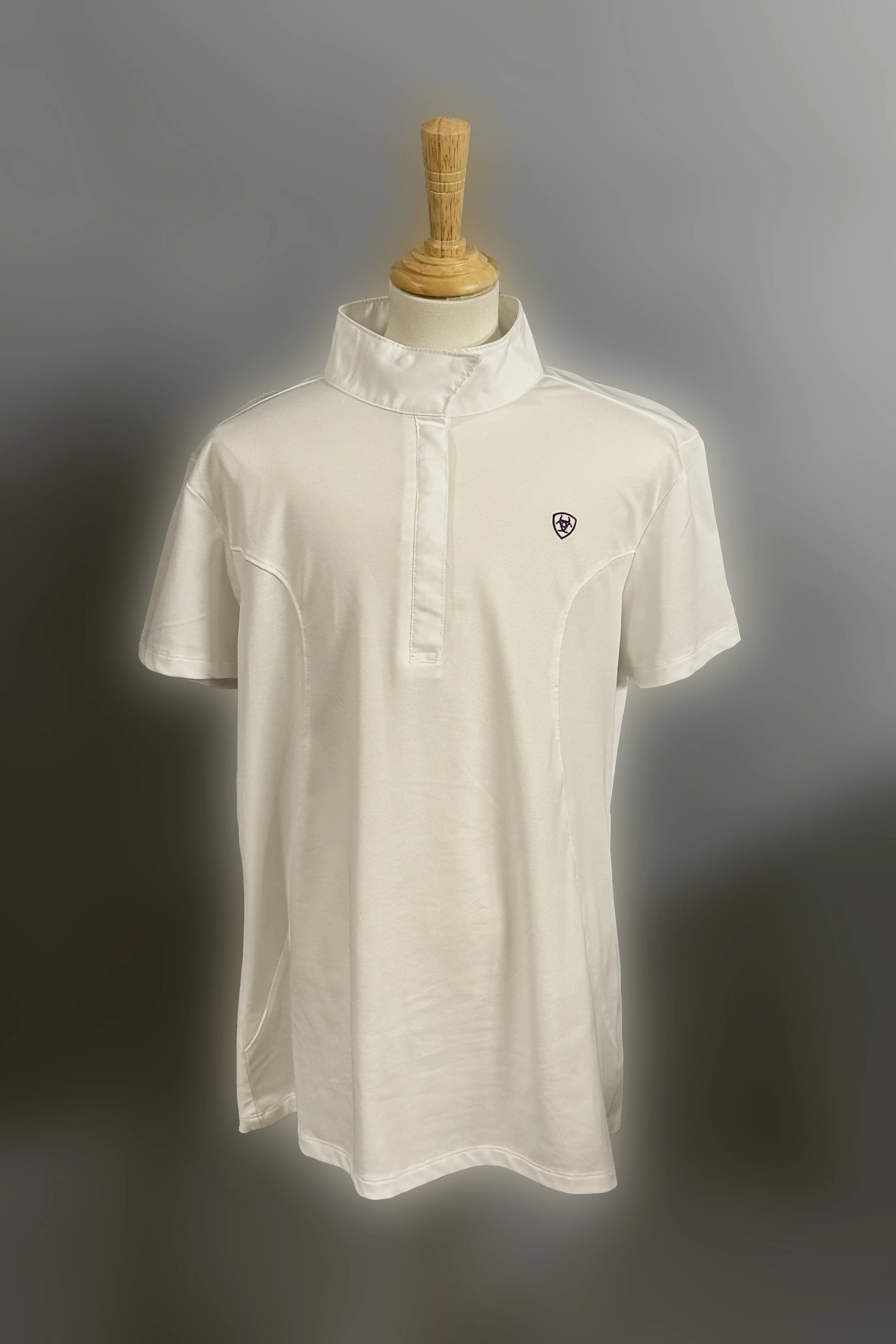 Ariat FEI Collection Vento Short Sleeve Show Shirt In White - Large