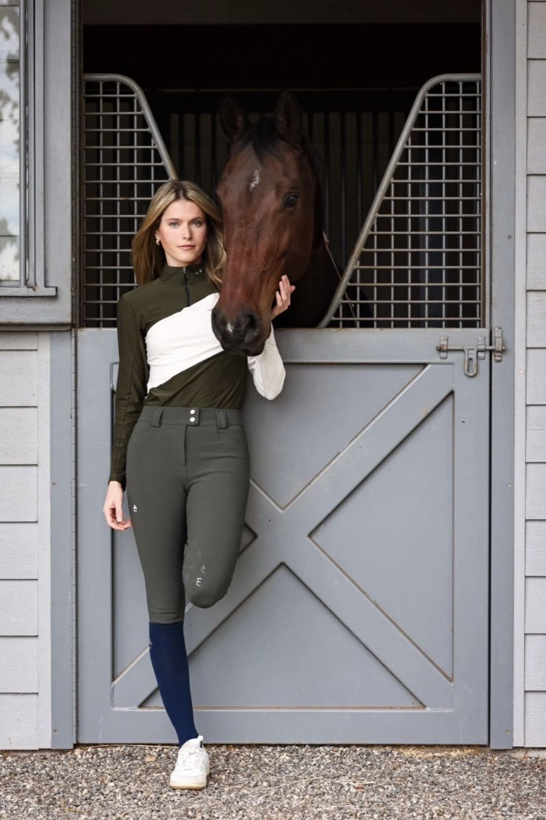 Criniere Life Juliette High Compression Breech In Hunter Green - 2nd Round Equestrian