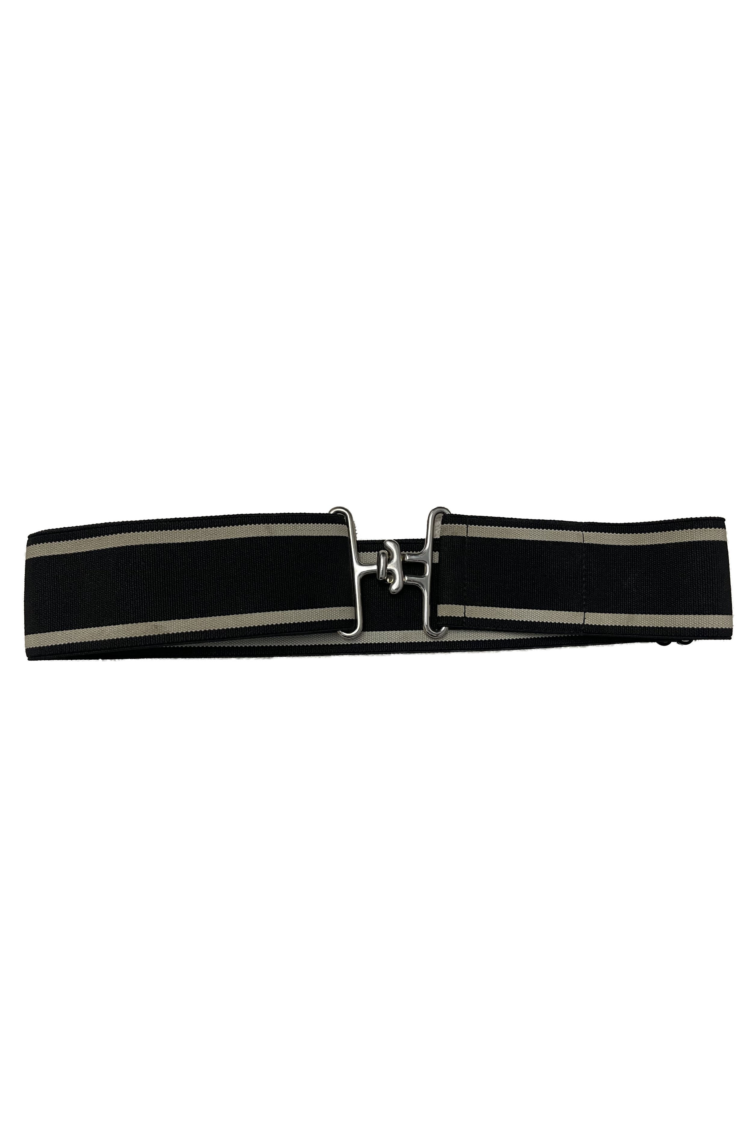 Bedford Jones 2" Elastic Adjustable Belt In Black & Tan