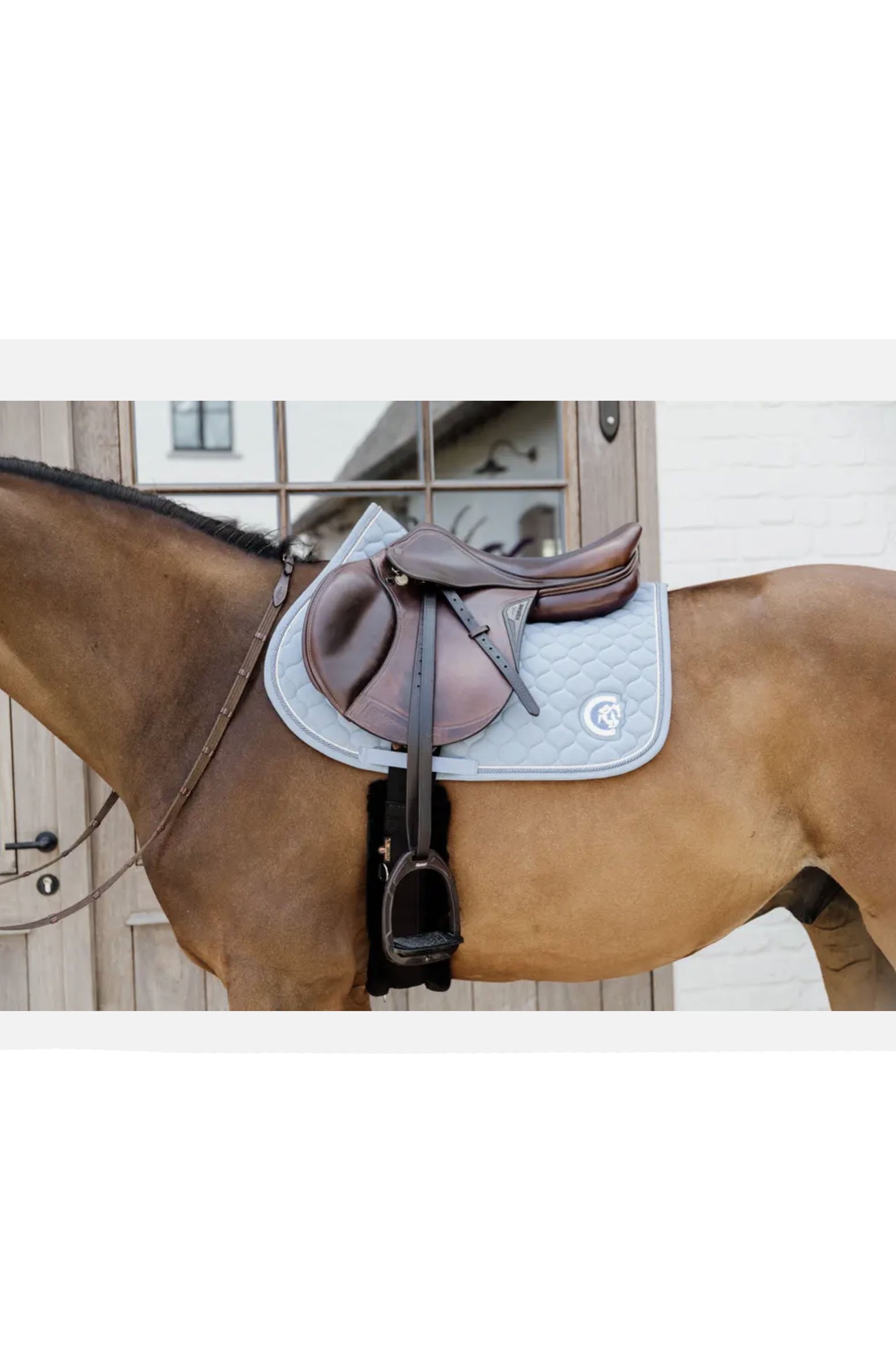Kentucky Horsewear 3D Logo Onion Quilt Jumping Saddle Pad In Light Blue - 2nd Round Equestrian