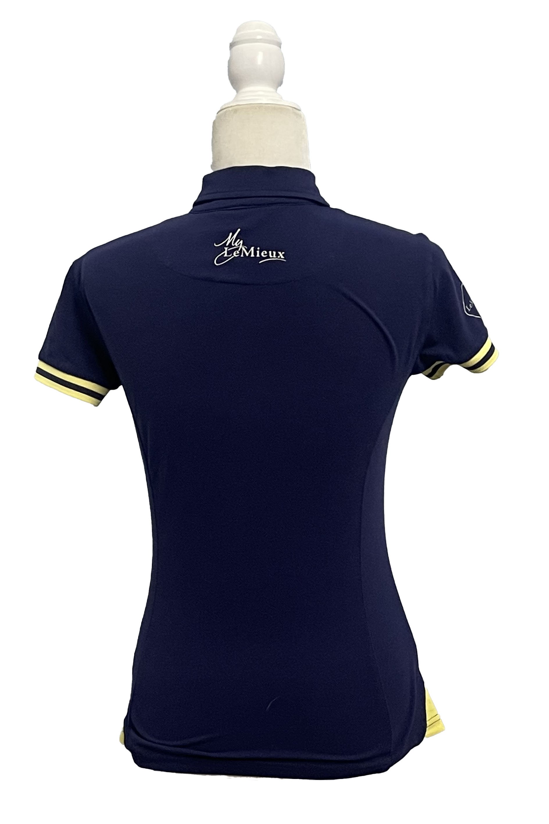 My LeMieux Polo Shirt in Navy and Citron - XS - 2nd Round Equestrian