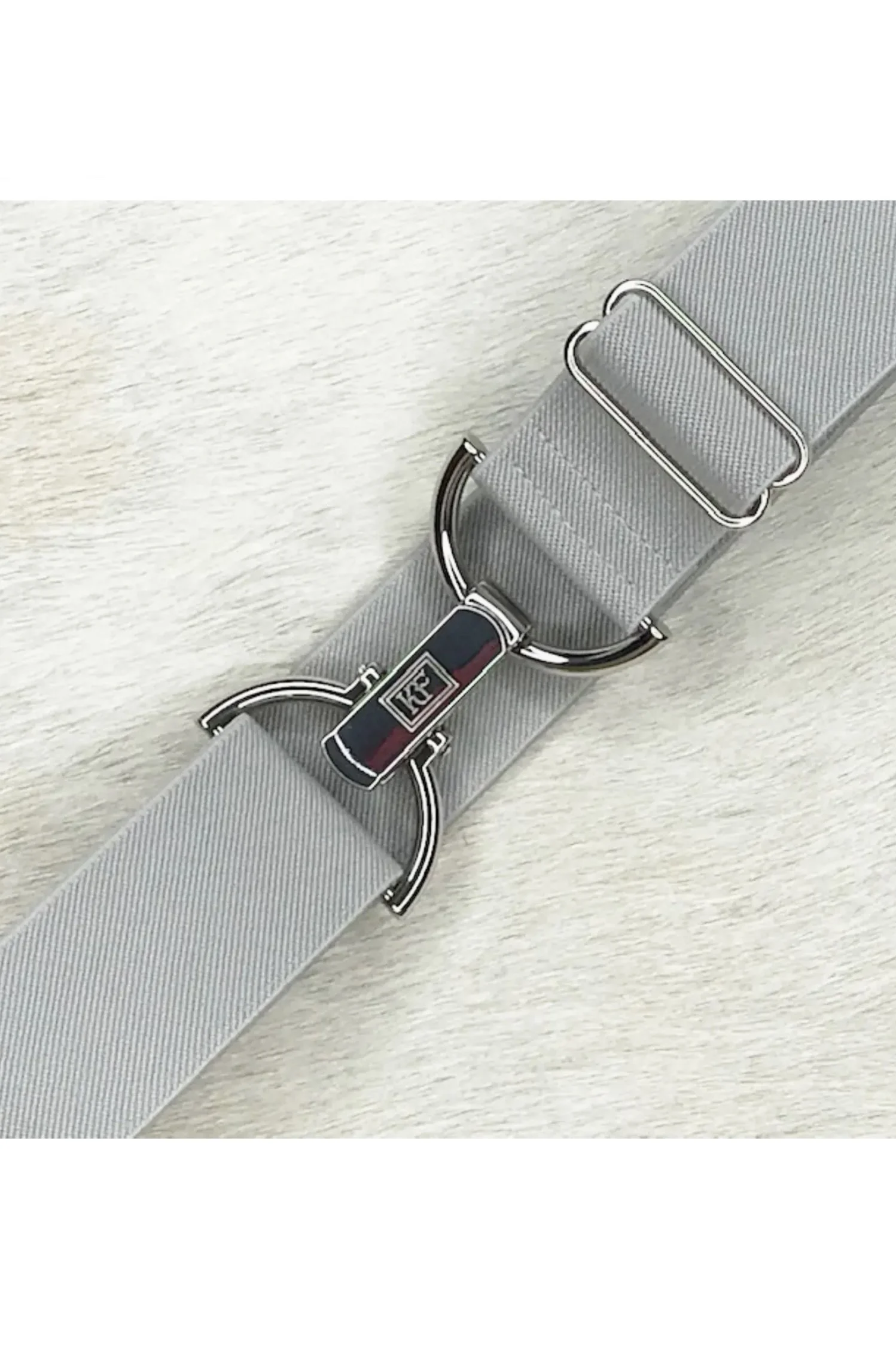 KF Clip Adjustable Belt In Gray & Silver