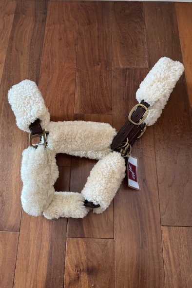 Leather Shipping Halter In Brown & Natural - XL