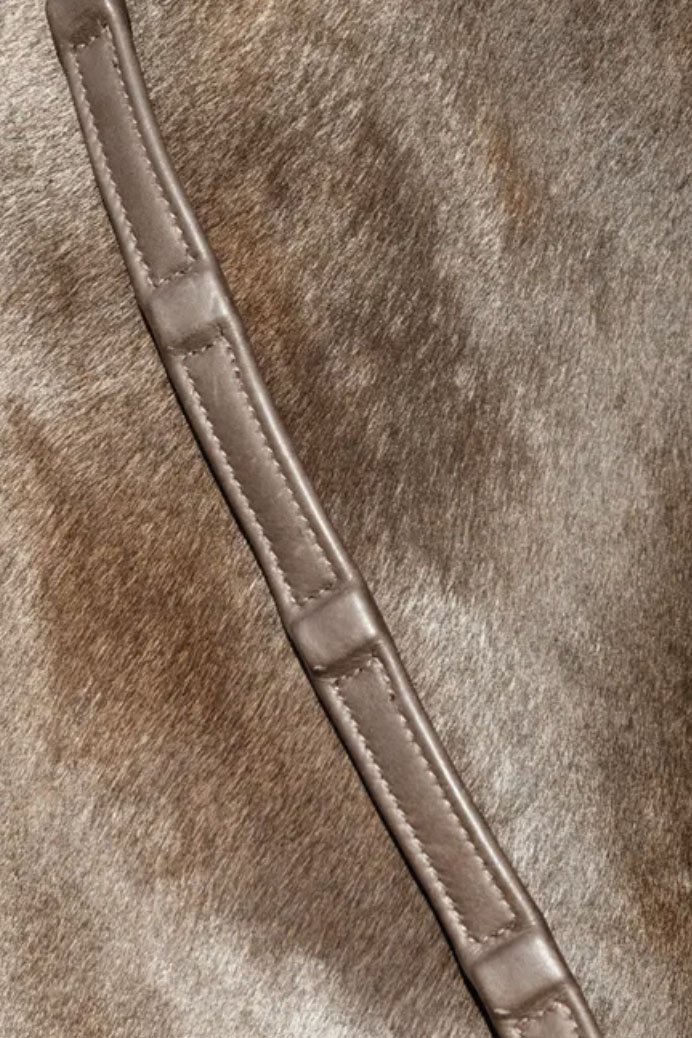 Dy'on 1/2" Soft Leather reins 8 Integrated Stoppers In Brown - 2nd Round Equestrian