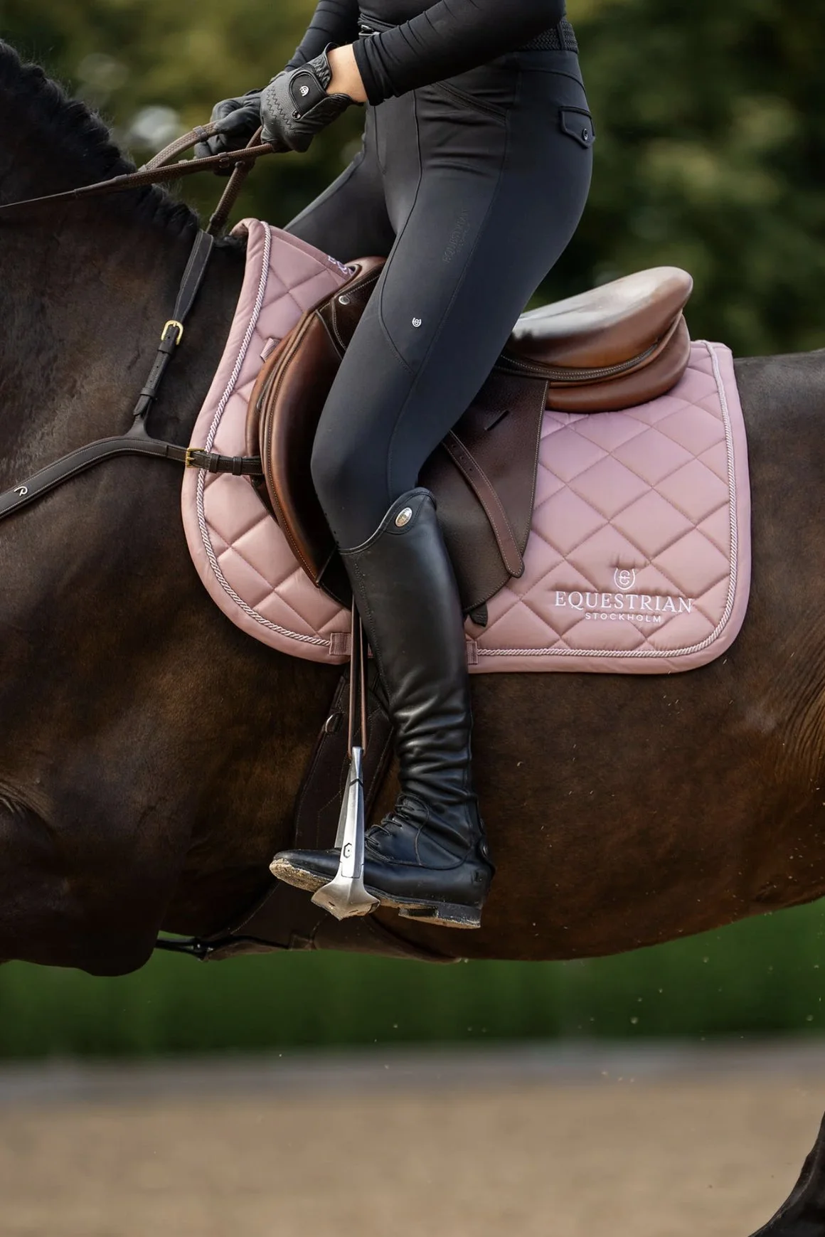 Equestrian Stockholm Jump Saddle Pad Line In PINK