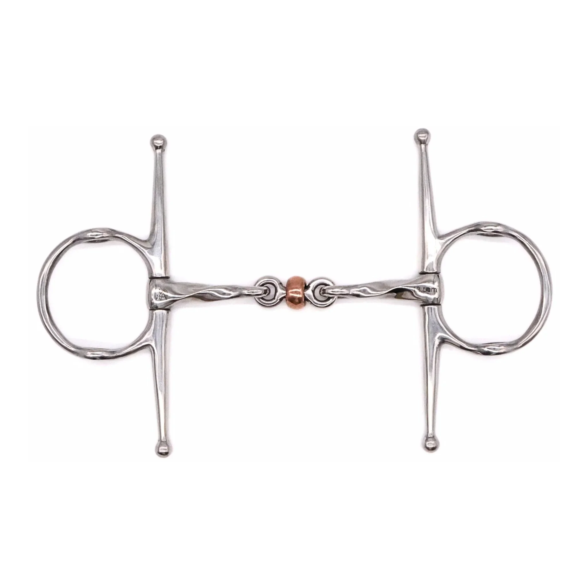 Jake Adams Equestrian Twisted Copper Roller Nelson Gag - 135mm