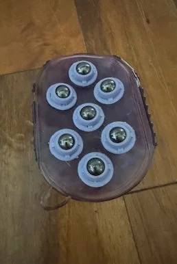 Rubber Jelly Massage Mitt In Purple