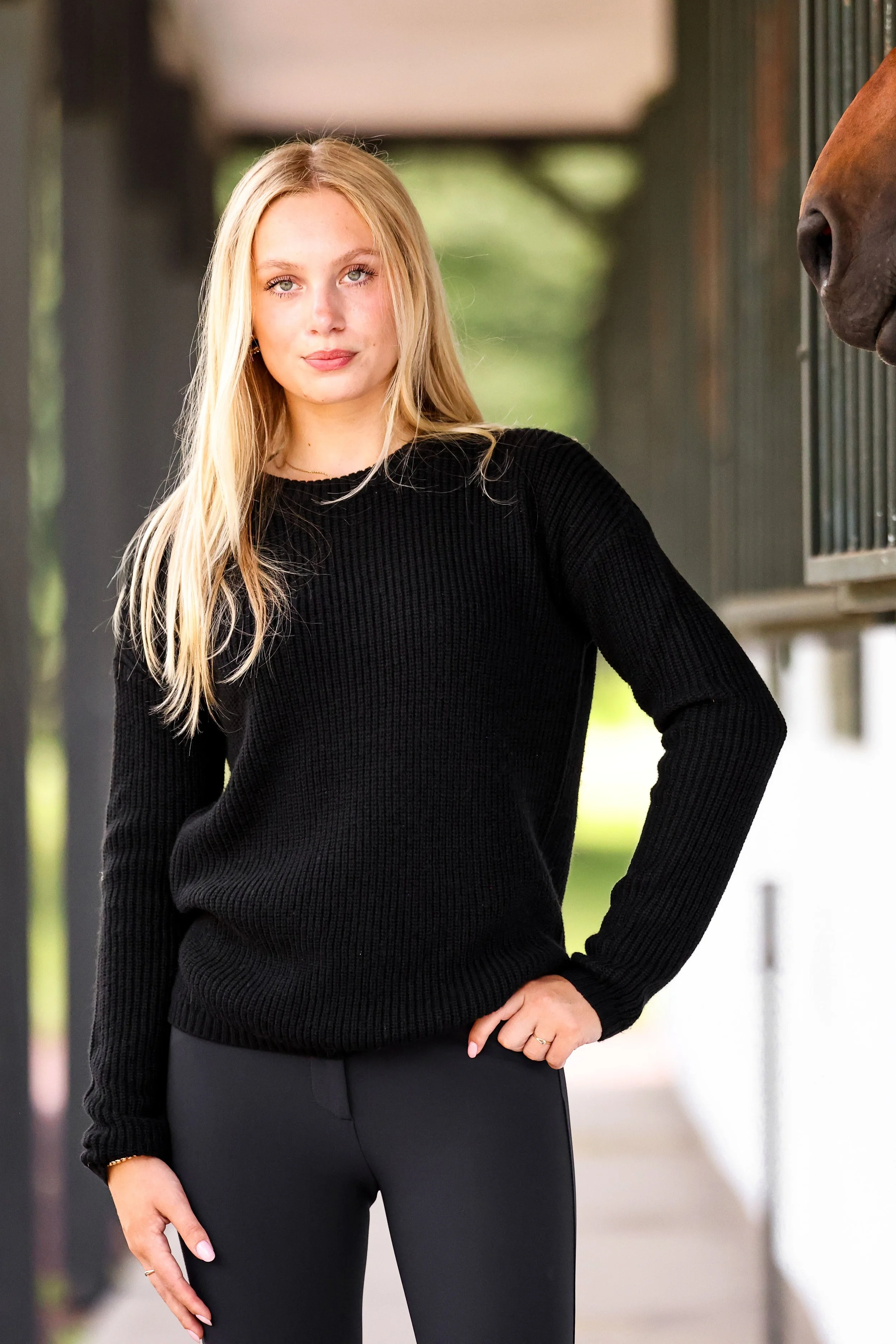TKEQ KNIT Sweater In Classic Black